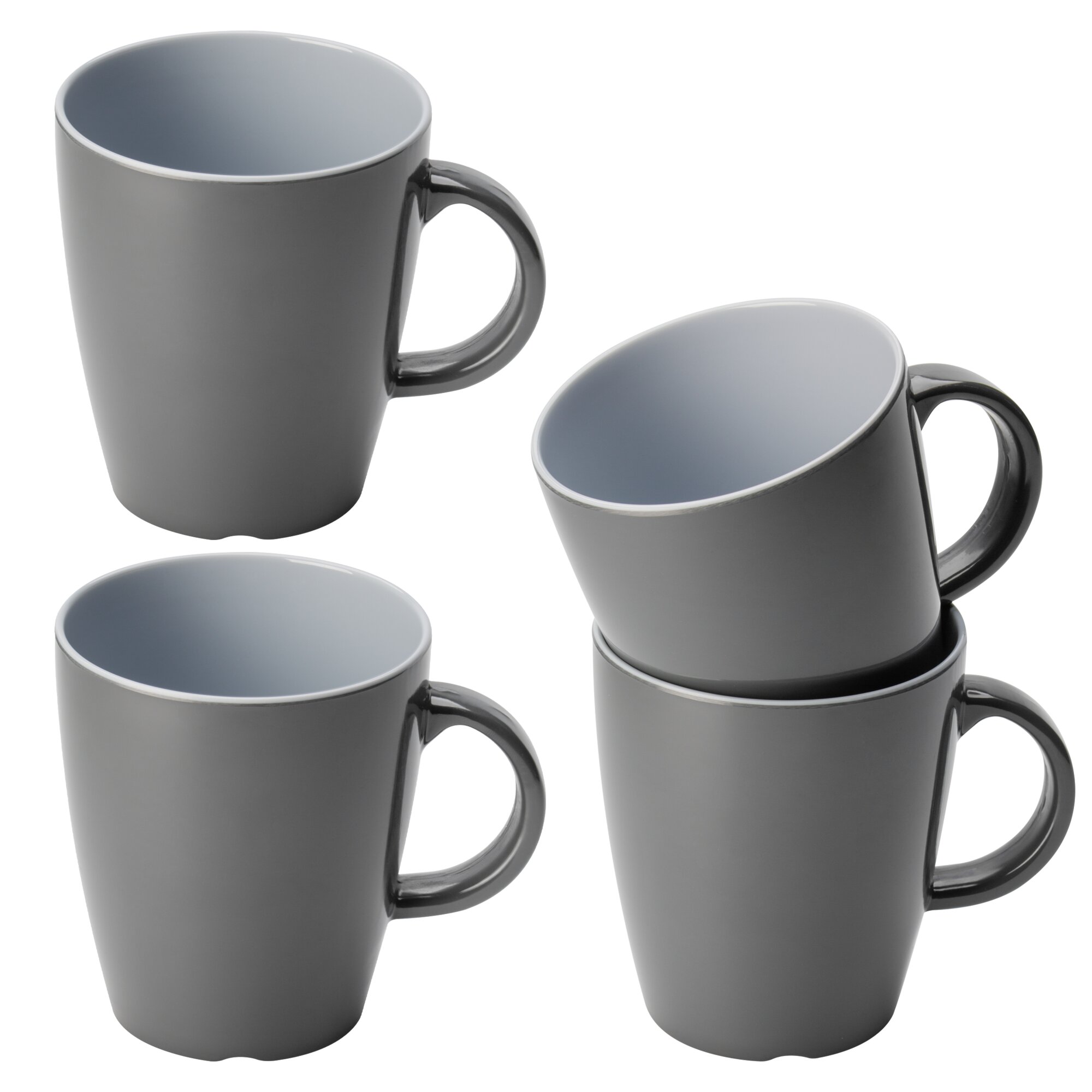 Henkelbecher Vivid Line, hellgrau