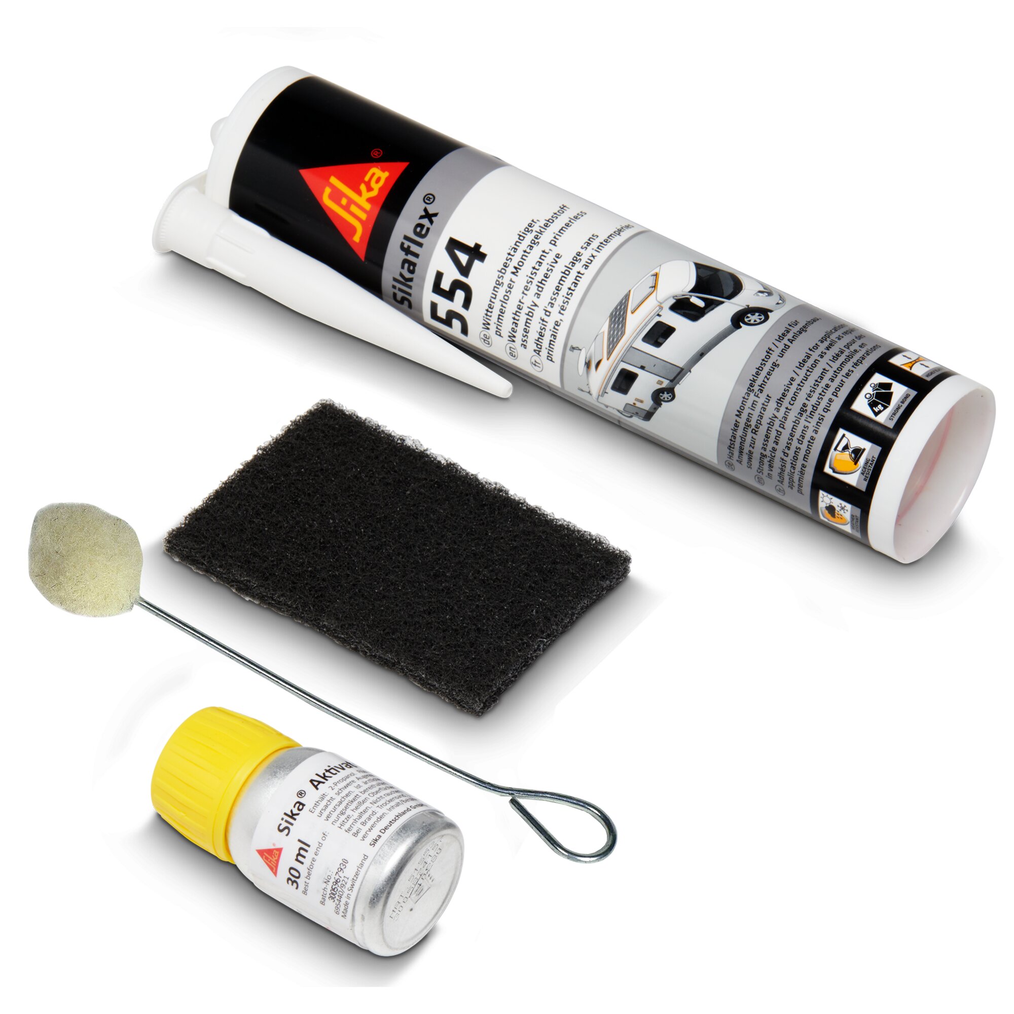Adhesive Set for Flat Solar Panels