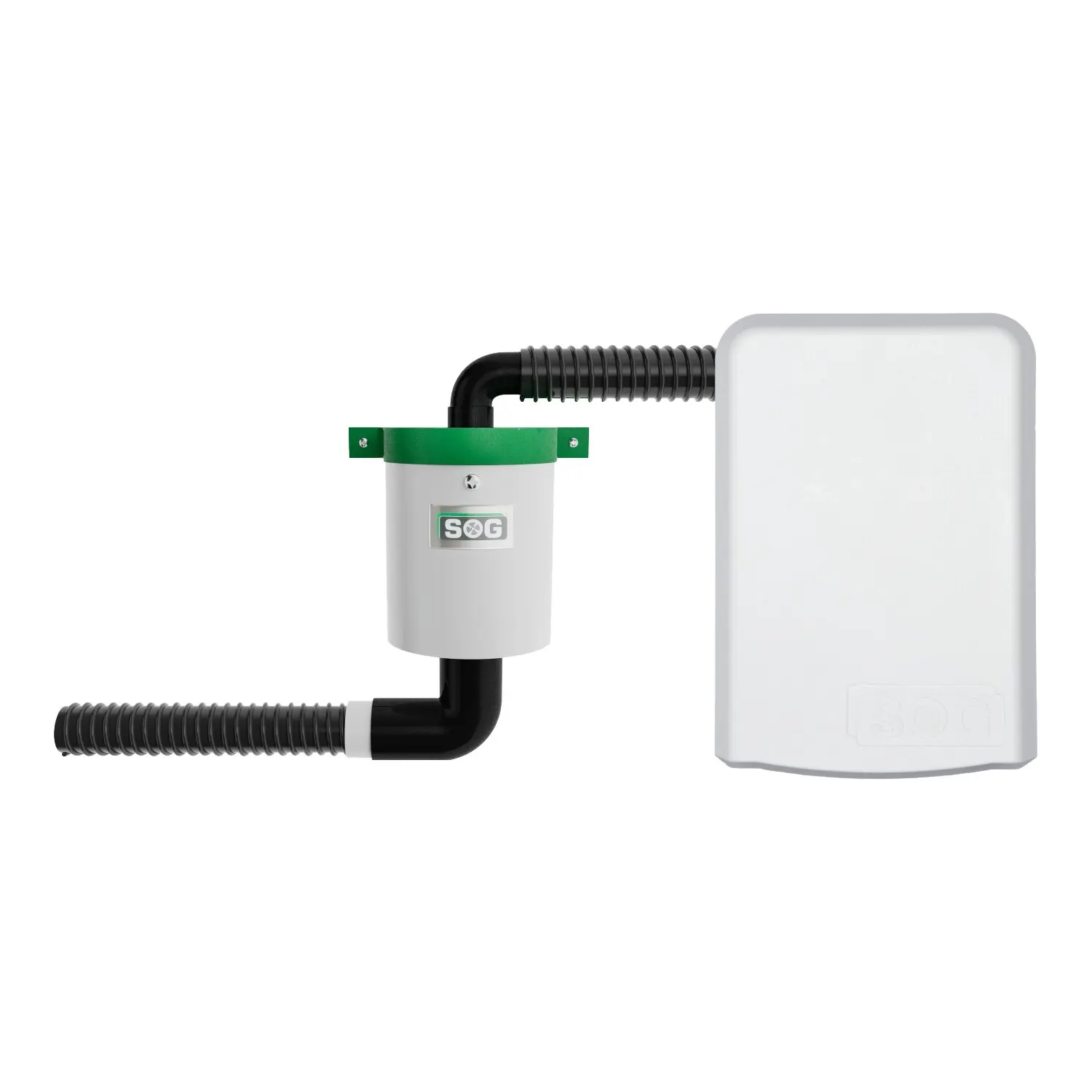 Elektrische WC-Entlüftung für Trockentoilette, Türvariante weiß