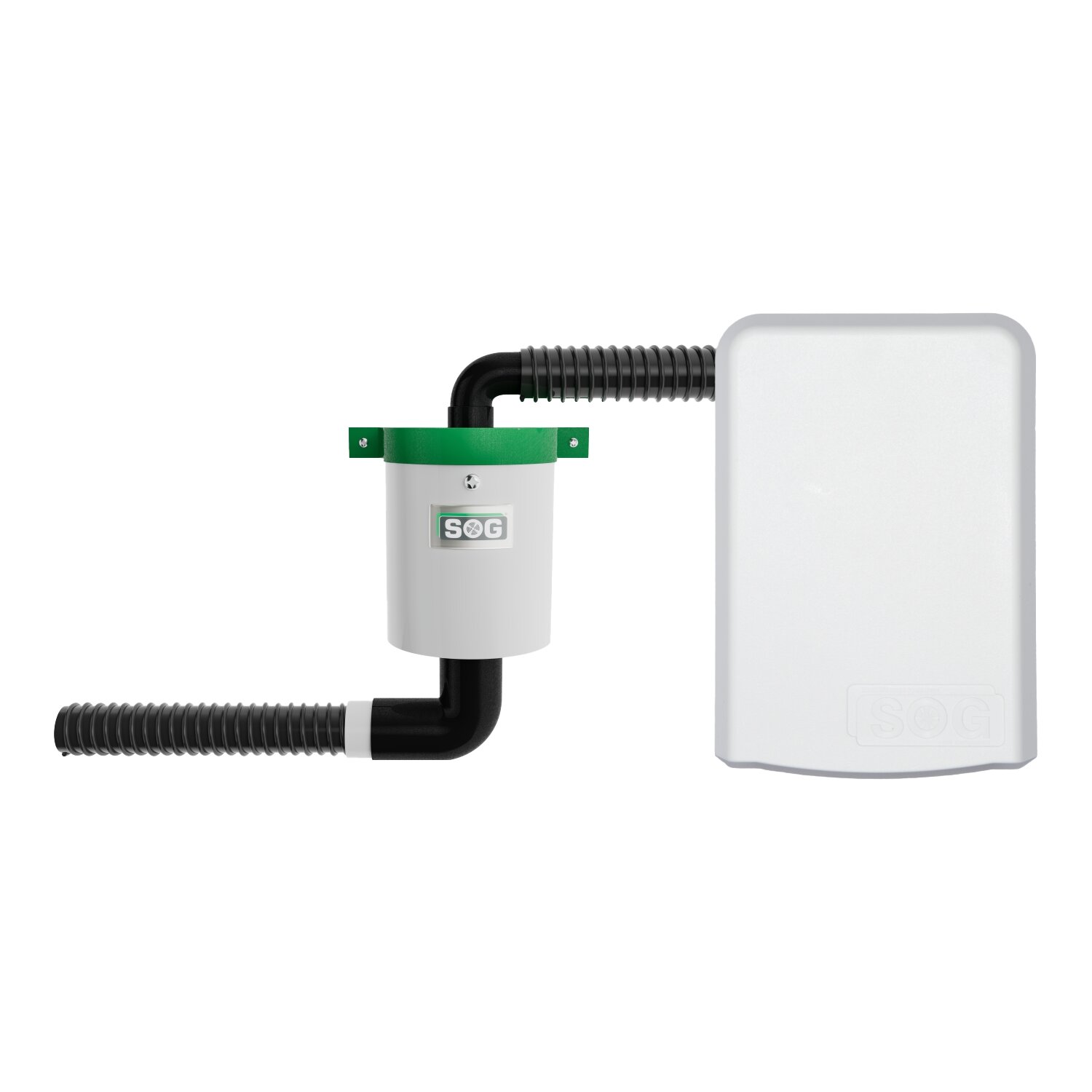 Electric Toilet Ventilation for Dry Toilet, Door Version white