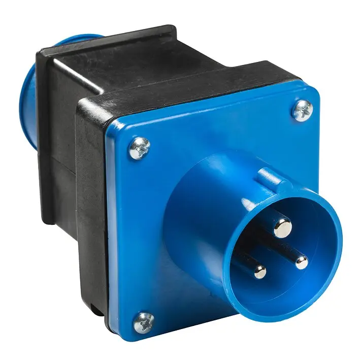 Adapterstecker CEE-Stecker + Schuko-Kupplung schwarz/blau