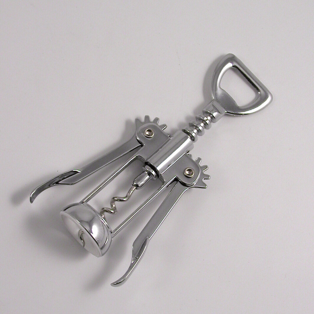 Chrome-Plated Winged Corkscrew