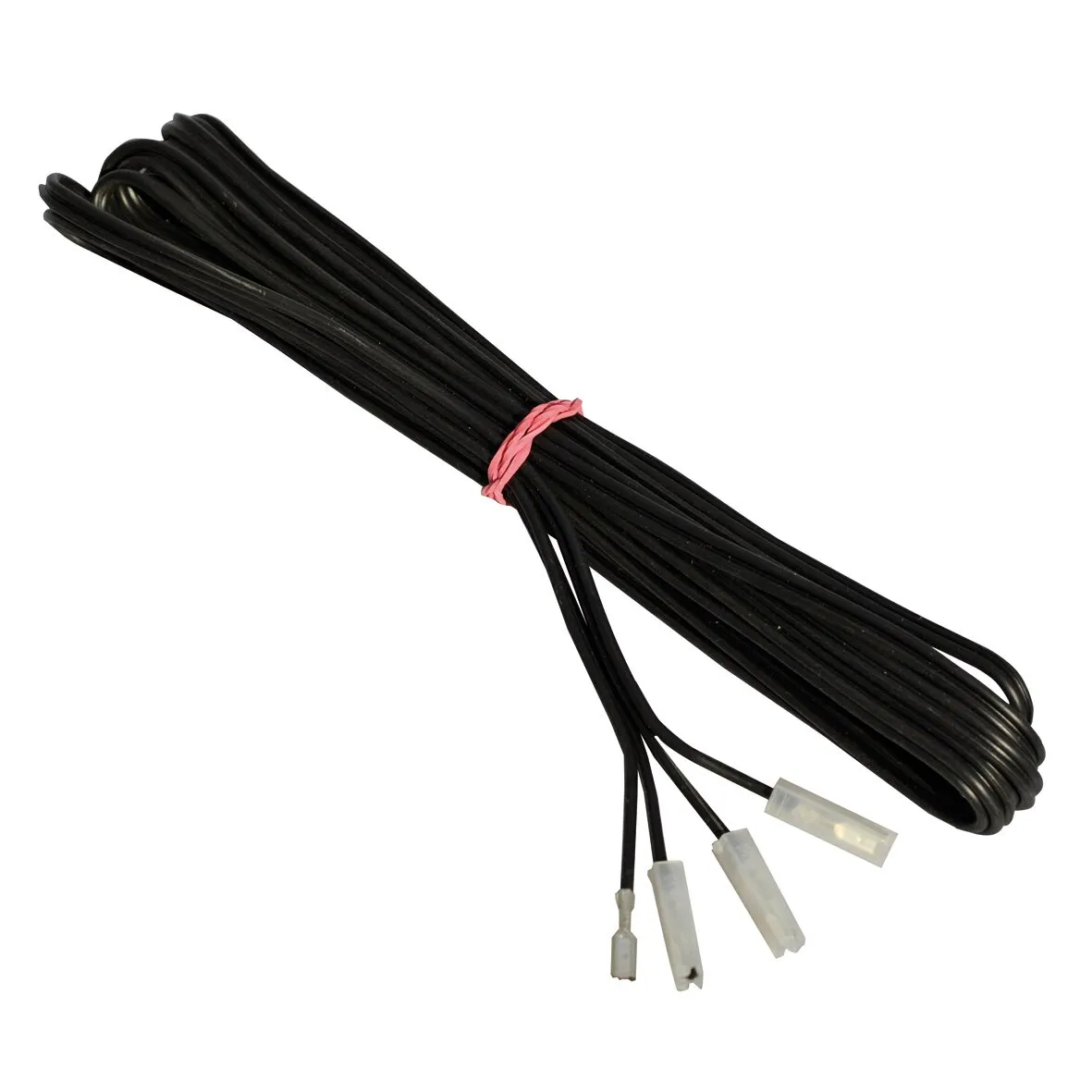 Schwarzes Kabel Temperaturfühler FFC 2, aufgewickelt und mit vier weißen Steckverbindern am Kabelende