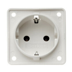 Socket Schuko, matt white, self-service