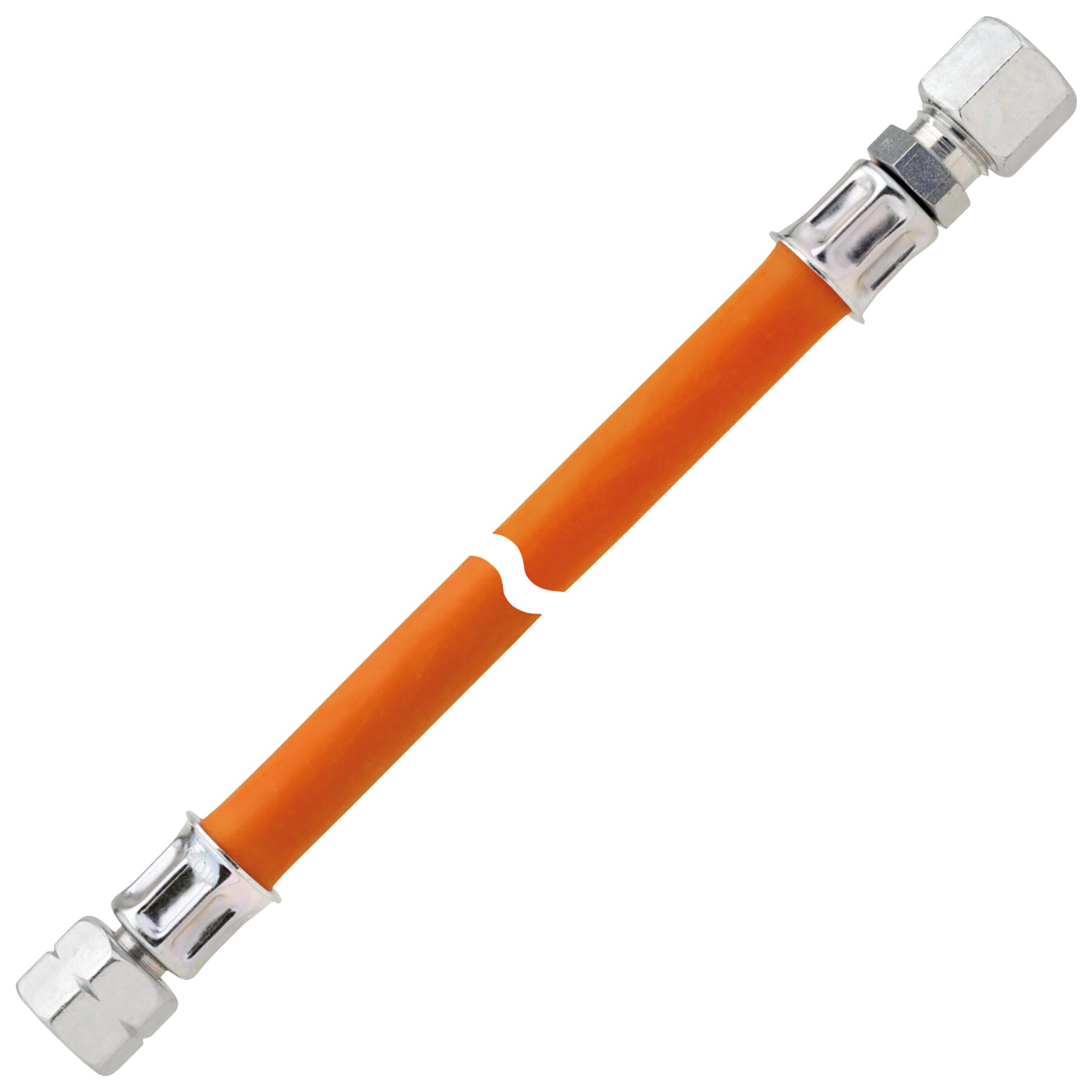 GOK Gas-Mitteldruckschlauchleitung 10 bar G 3/8 LH-ÜM x RVS 8 x 400