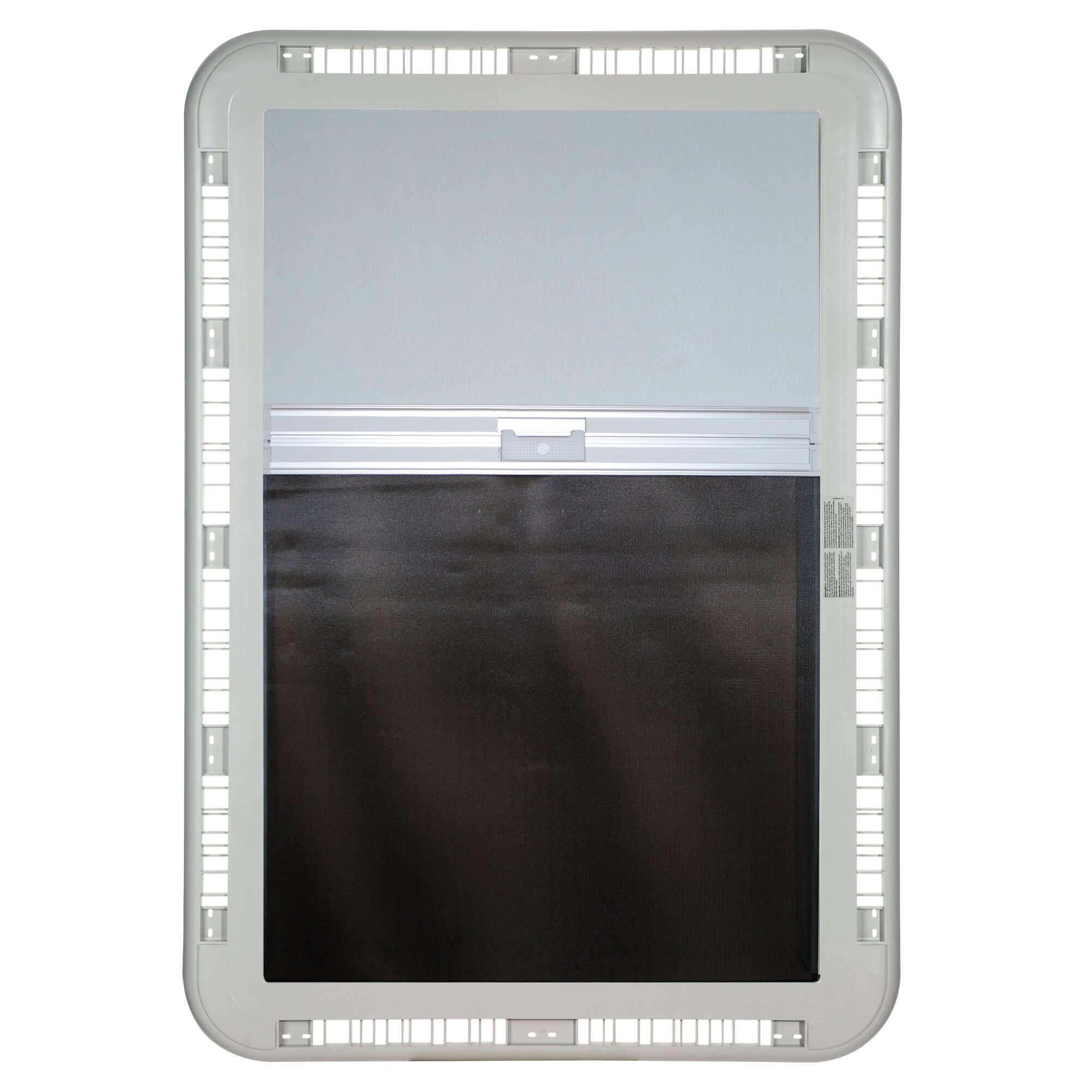 Inner Frame Complete with Add-On Parts (Blind + Ventilation Grille), grey