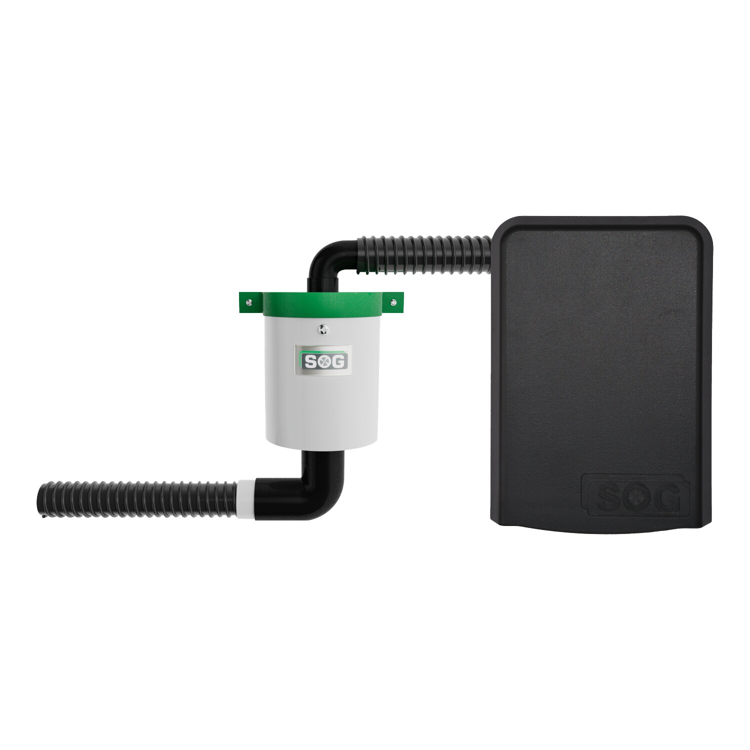 Elektrische WC-Entlüftung für Trockentoilette, Türvariante schwarz