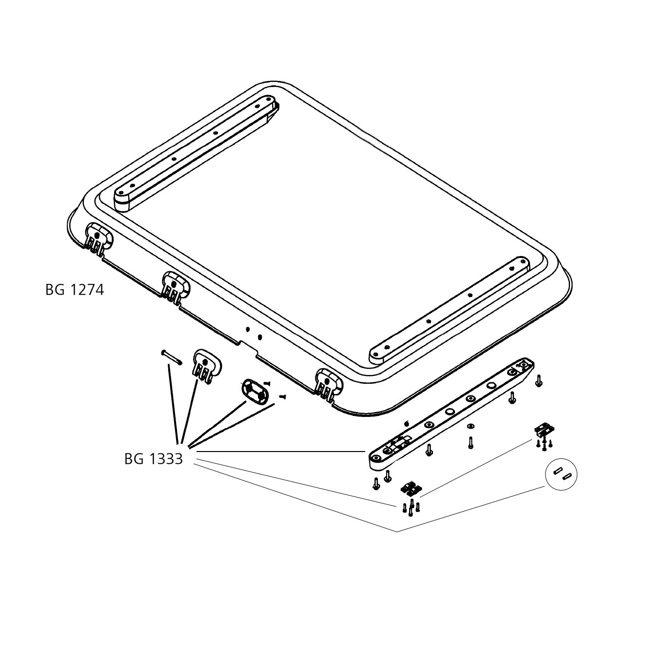 Glass Complete with Installation Parts