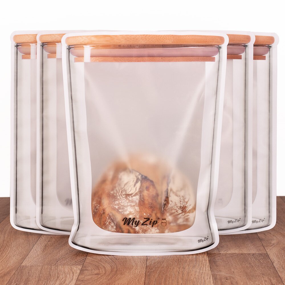 MyZip Aufbewahrungsbeutel Standard, 5-tlg. Set, Gr. XXL – 5,6 l