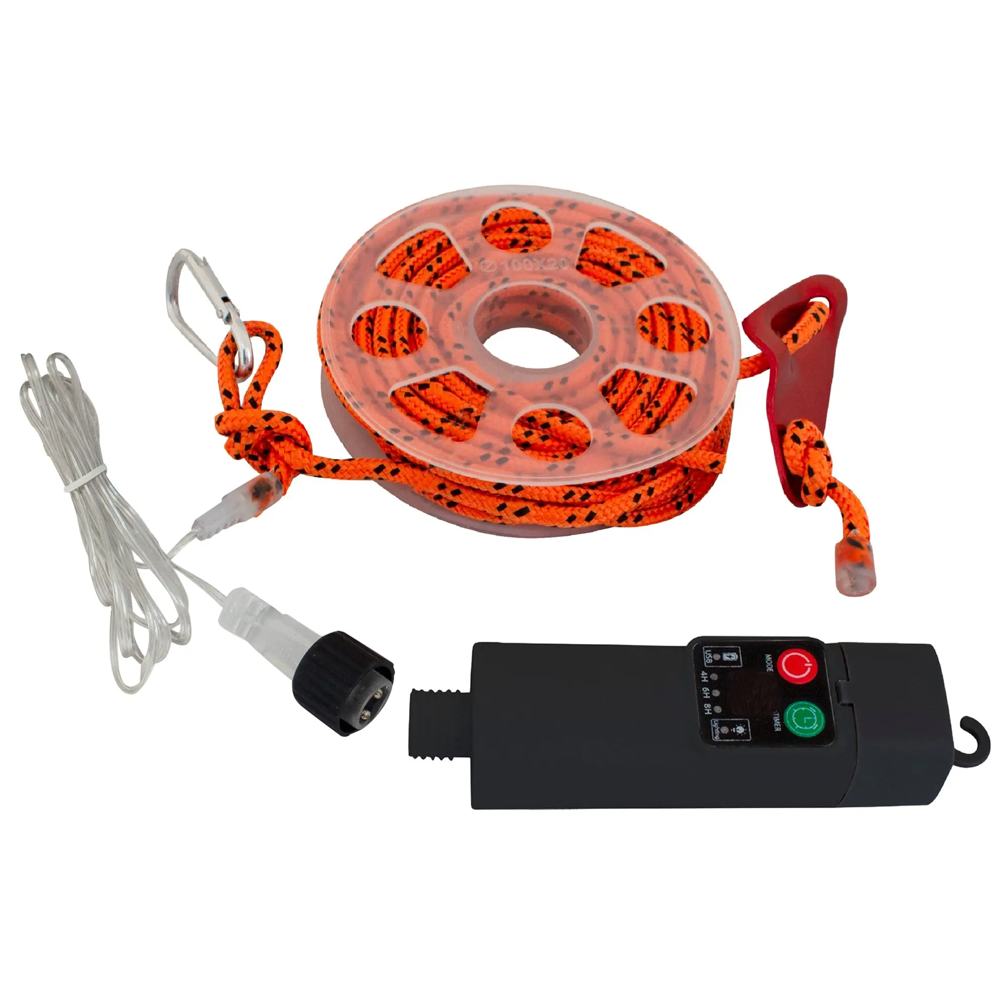 Beleuchtete Dekoabspannleine orange