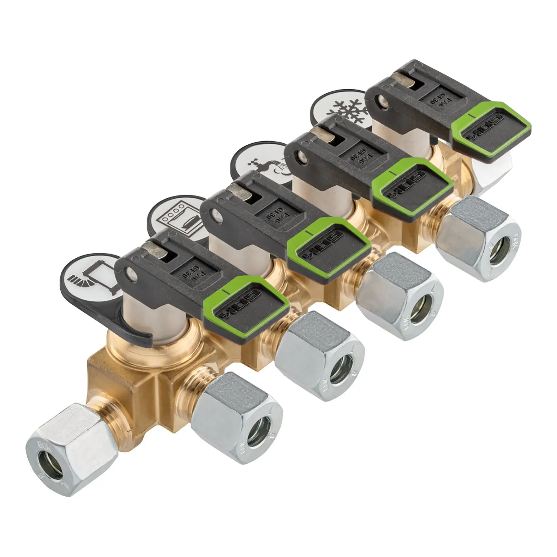 Verteilerblock KSV-AB4 kurz, ø 10 mm