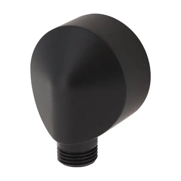 Wandanschlussstück Kompakt 90 Grad, schwarz matt