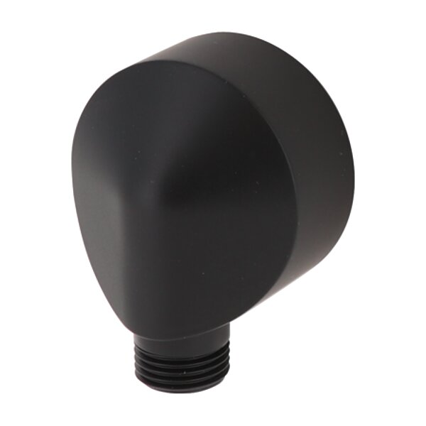 Wandanschlussstück Kompakt 90 Grad, schwarz matt