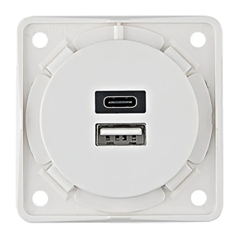 USB-Steckdose 230 V, weiß