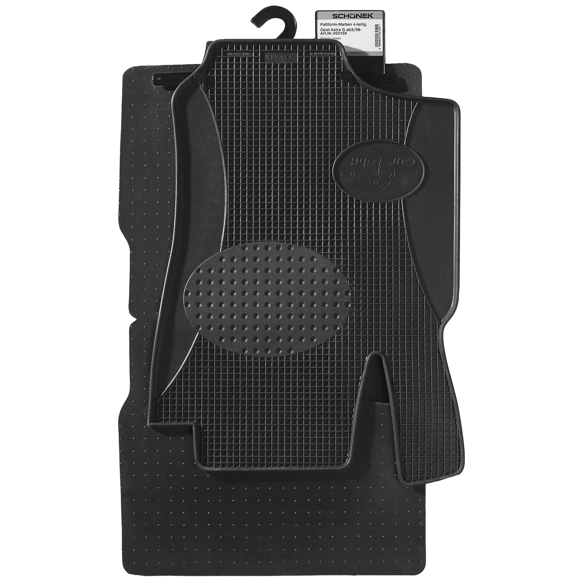 Fitted Rubber Mat, 3 Pcs., 2-seater