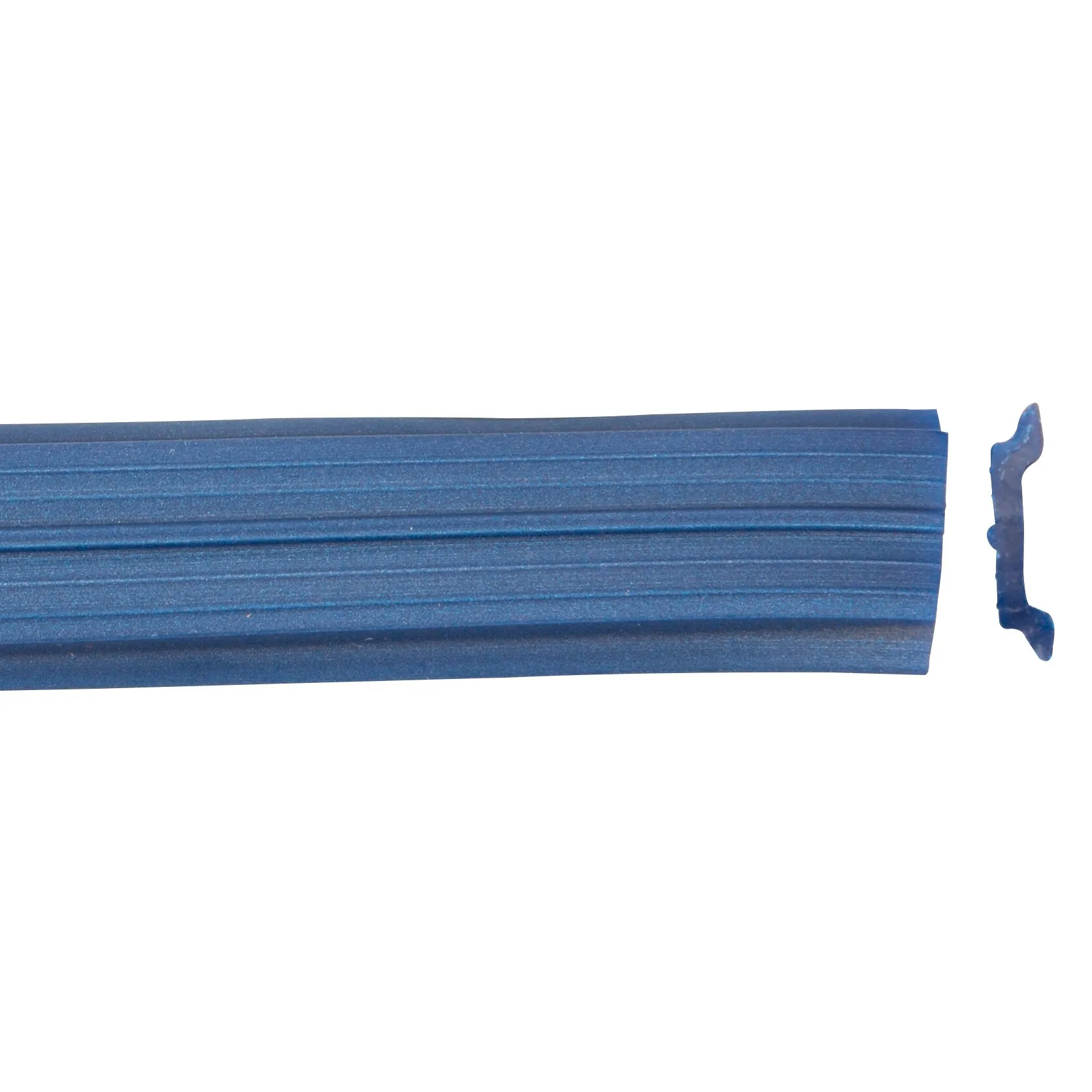 Blauer Fendt-Leistenfüller mit 15,4 mm Breite, längs geriffelter Oberfläche und sichtbarem Querschnitt