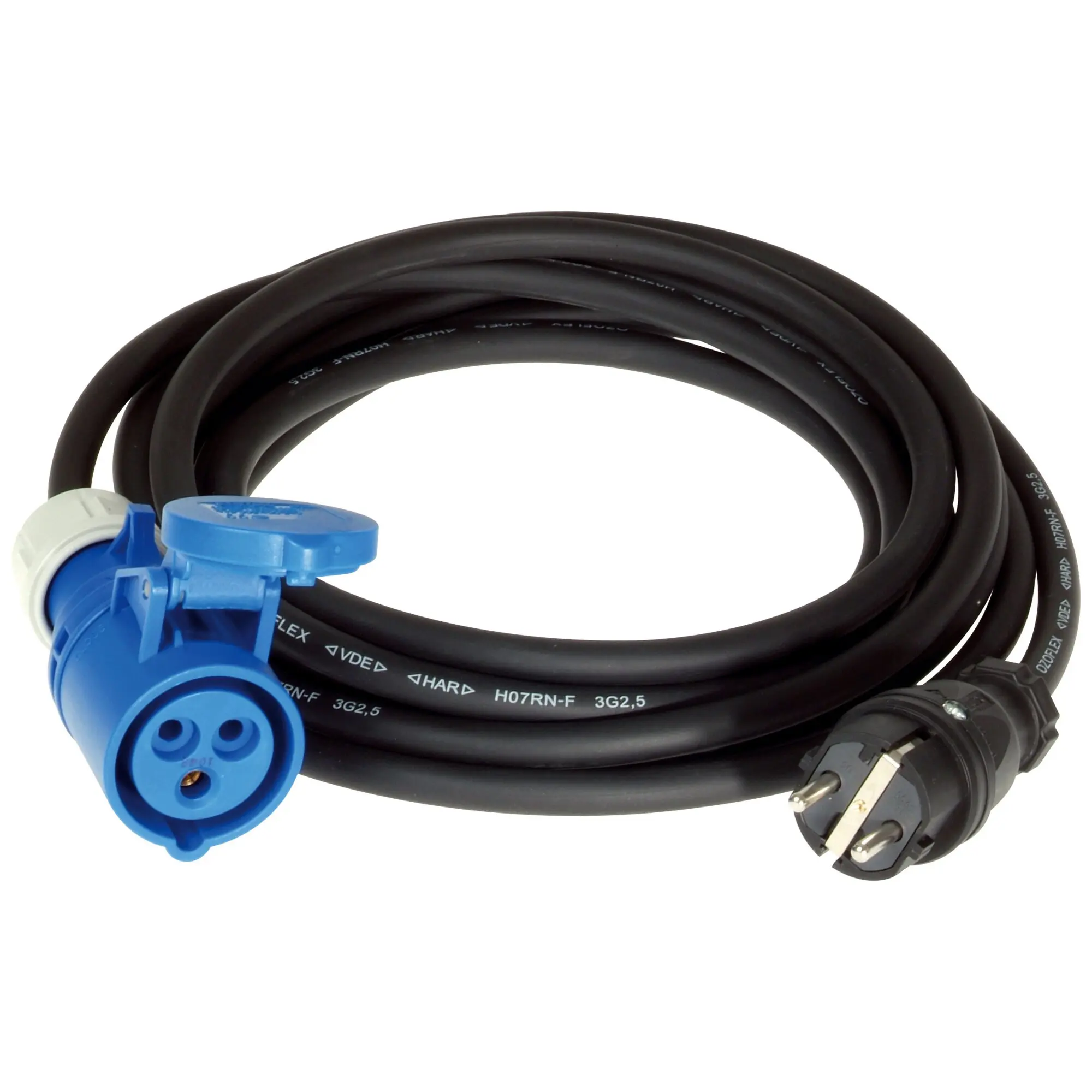 Adapterkabel Schuko -> CEE, 25 m