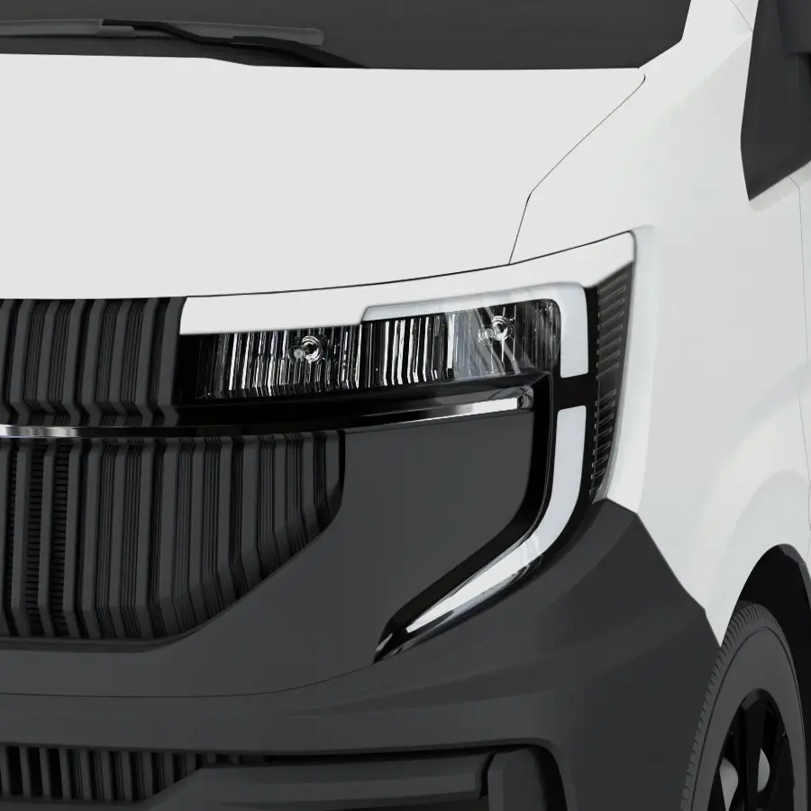 Headlight Covers "Evil Eye" glossy white for Renault Master from 2024 onwards