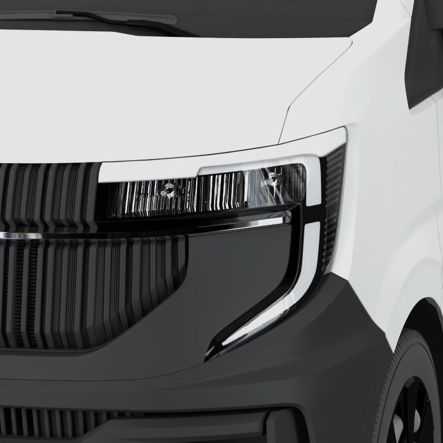 Headlight Covers "Evil Eye" glossy white for Renault Master from 2024 onwards