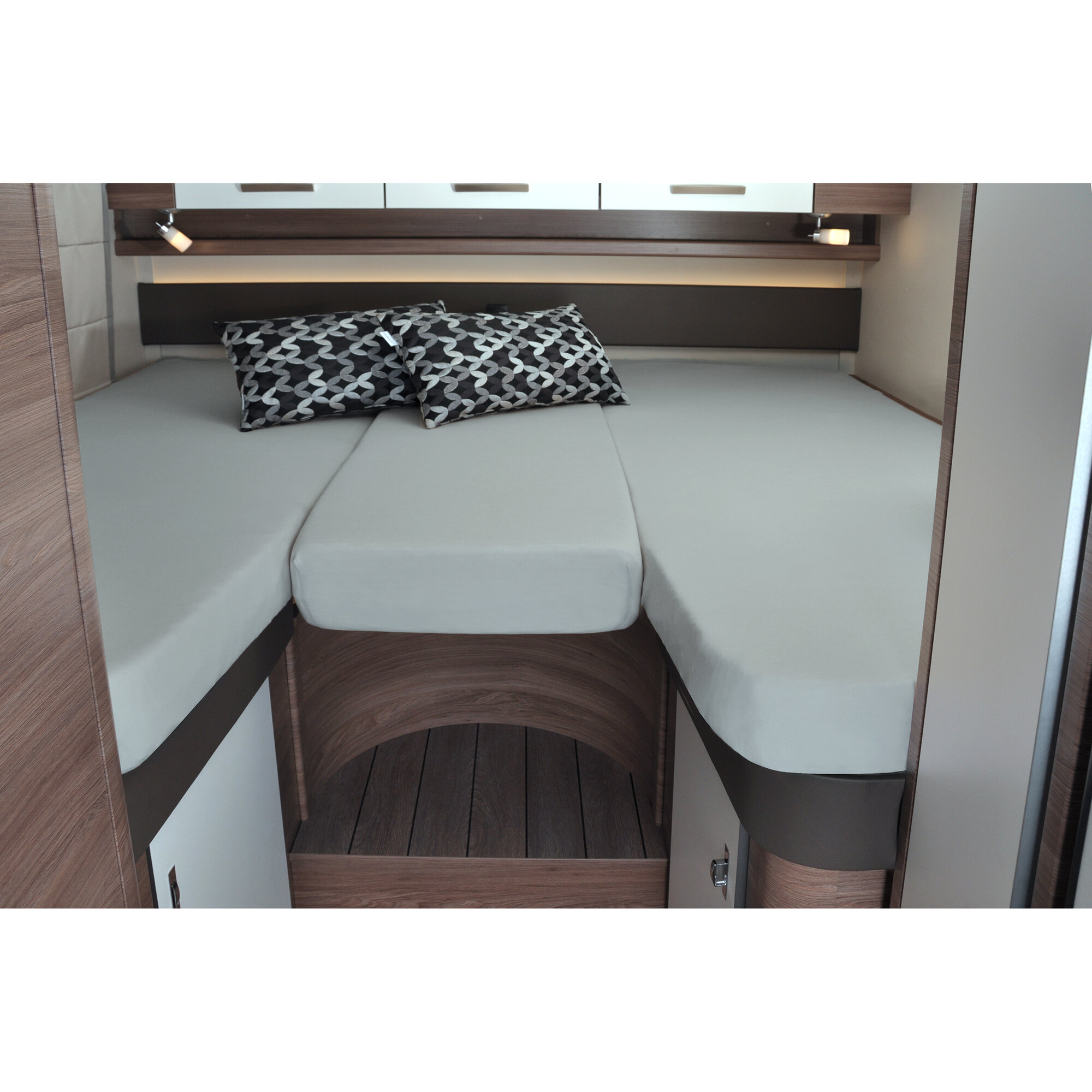 Fitted Sheet Set, 3 Pieces, for Rear Beds, silver