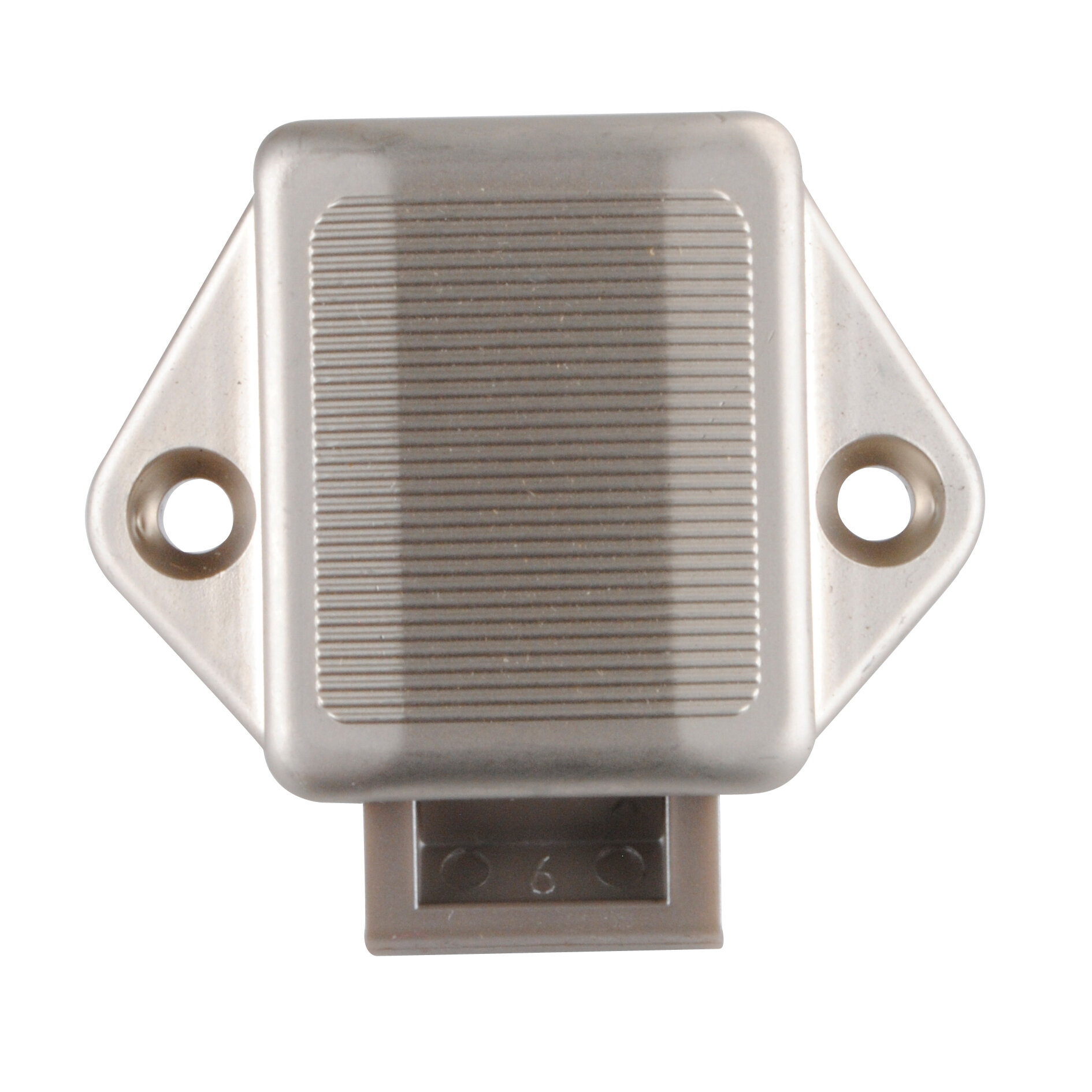 Screw-On Deadlock Push-Lock Mini, silver, self-service