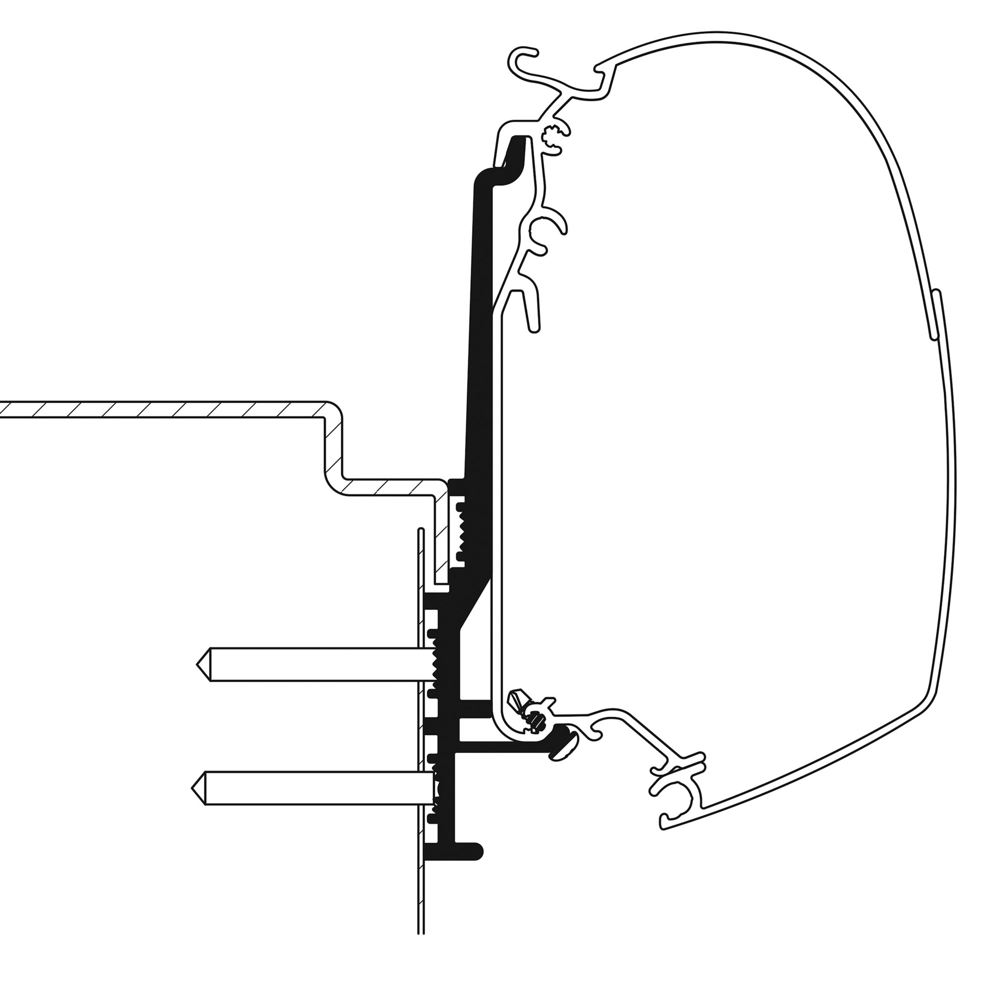 Thule Adapter für Knaus Tourer CUV 500 zu TO Serie 5