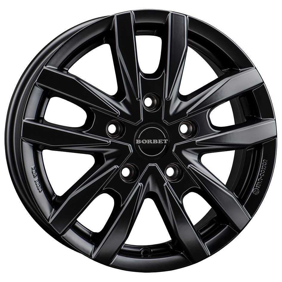 Aluminium Wheel Rim CW5 for MAN TGE, VW Crafter built since 2017, black matt, 6.5 x 16"