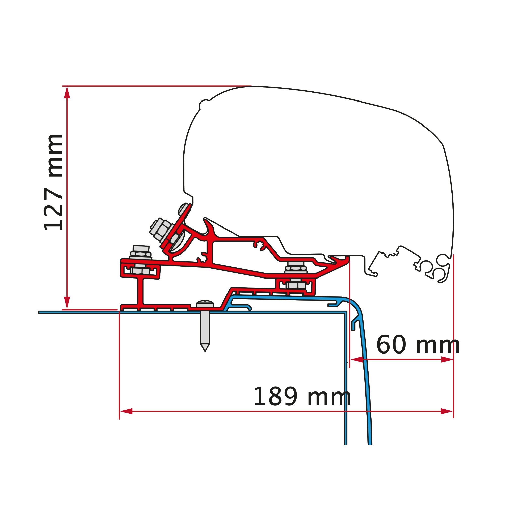 Fiamma Markisenadapter Rapido C Line für F80, 400 cm