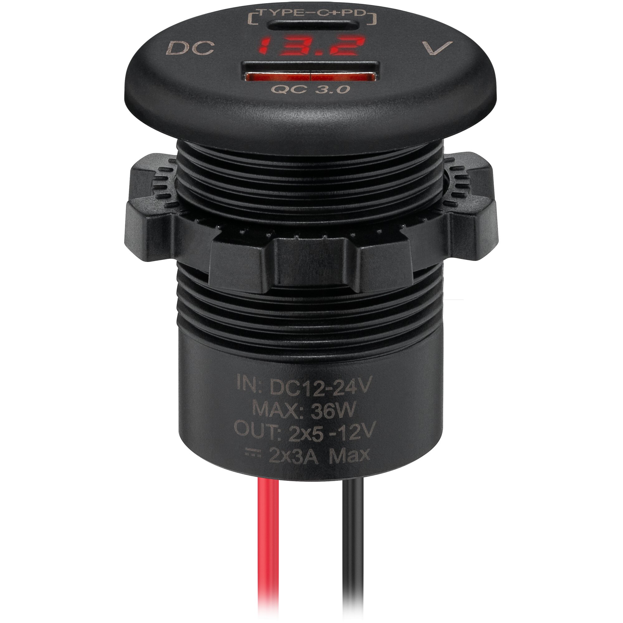 Built-In Charger USB-A | USB-C, 18 W