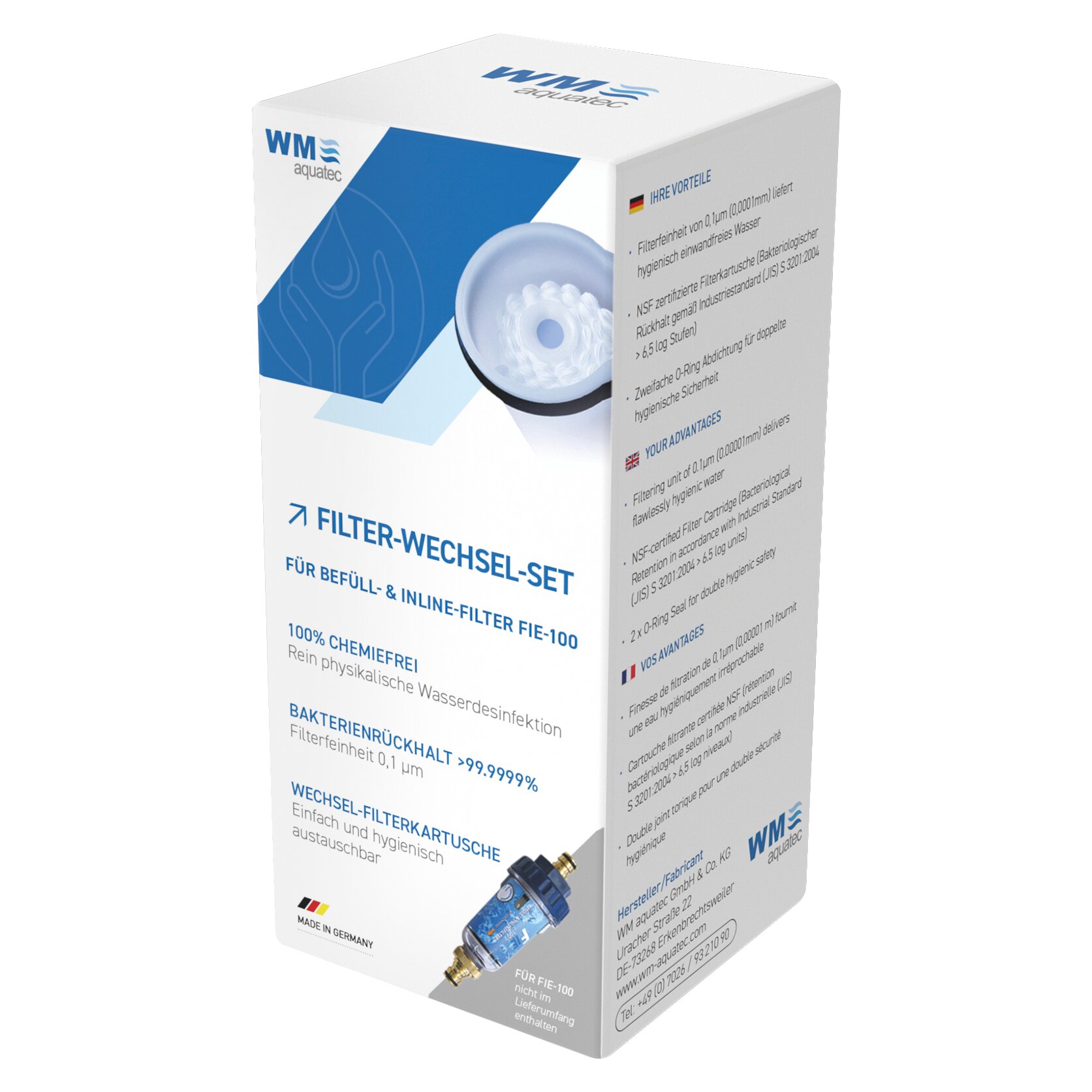 Filter Exchange Set for Filling and Inline Filter