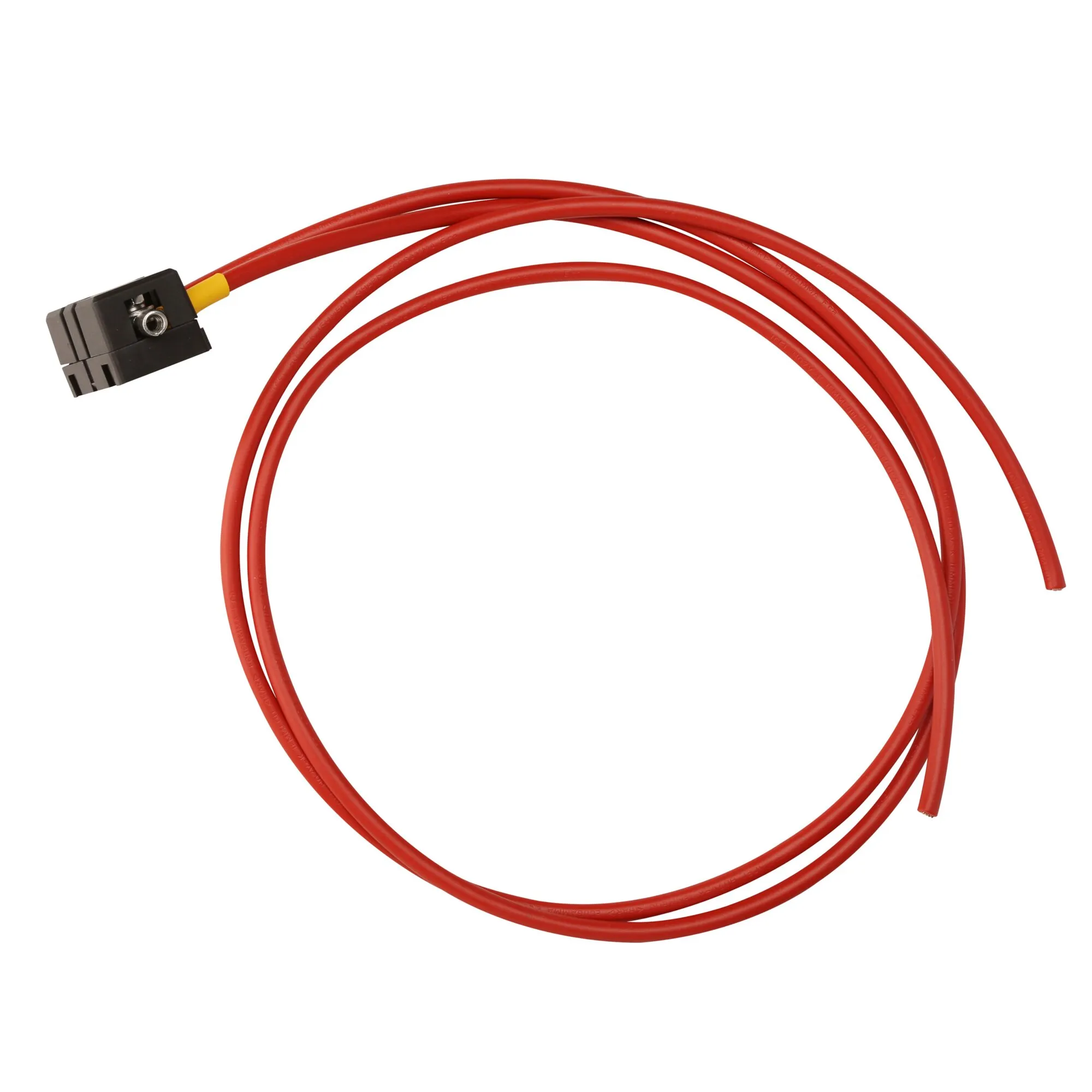Roter Anschlusskabelsatz für Ladebooster LB 50 mit schwarzem Steckverbinder und offenen Kabelenden