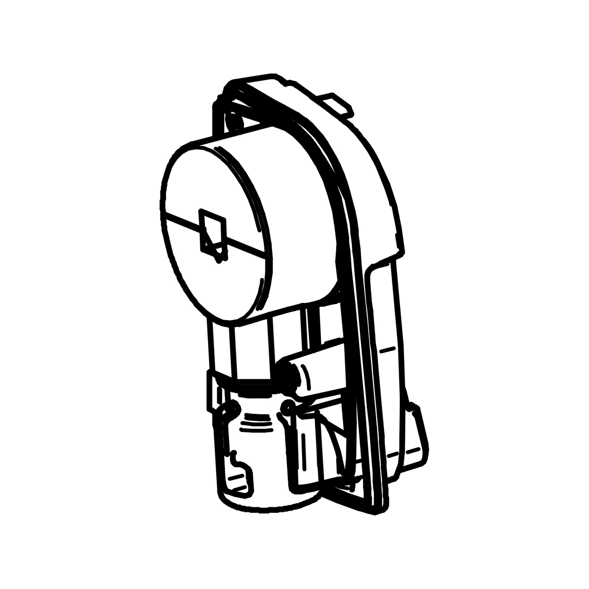 End Plate Left incl. Crank Mechanism Thule 4200, White