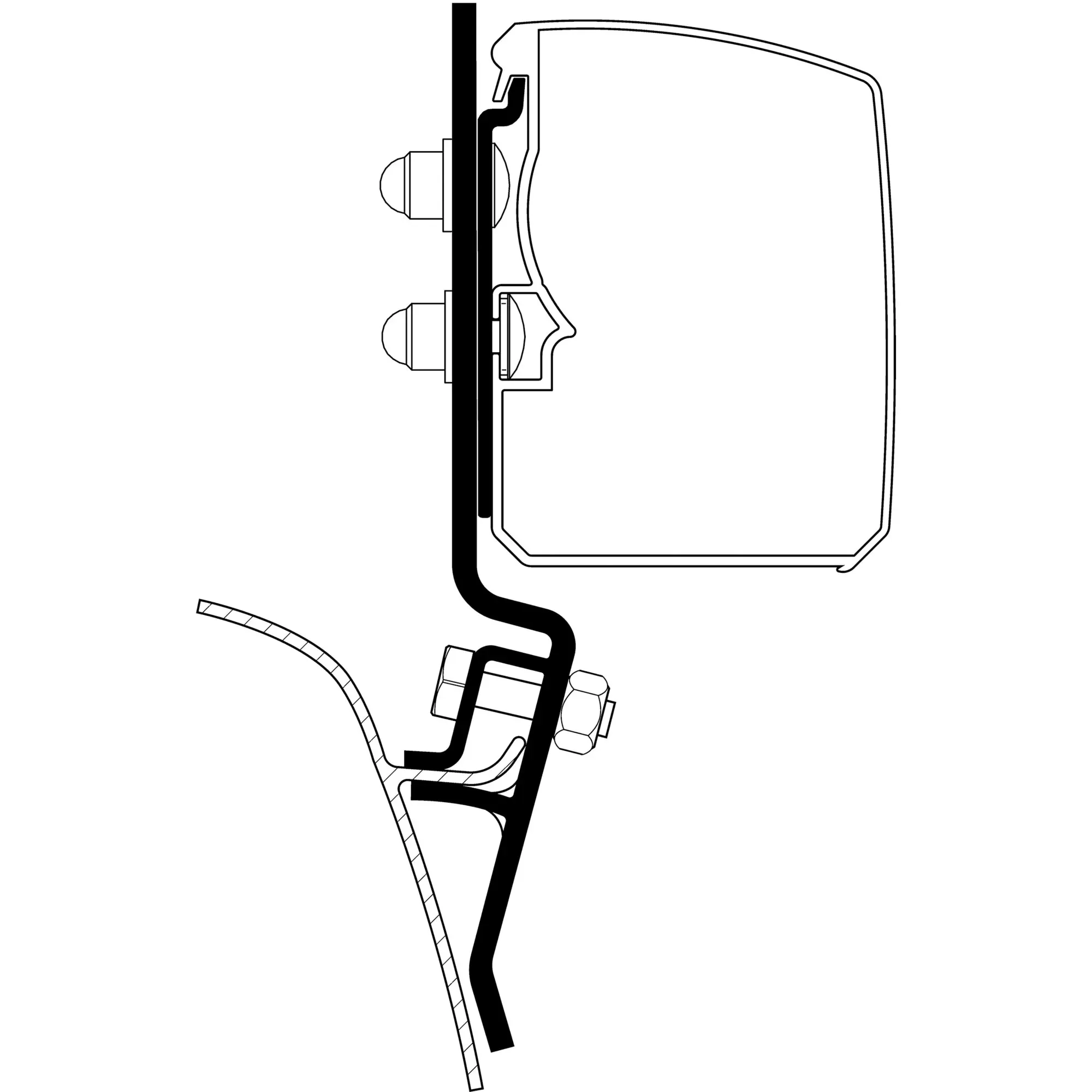 Adapter VW T2/ T3 for Thule 3200