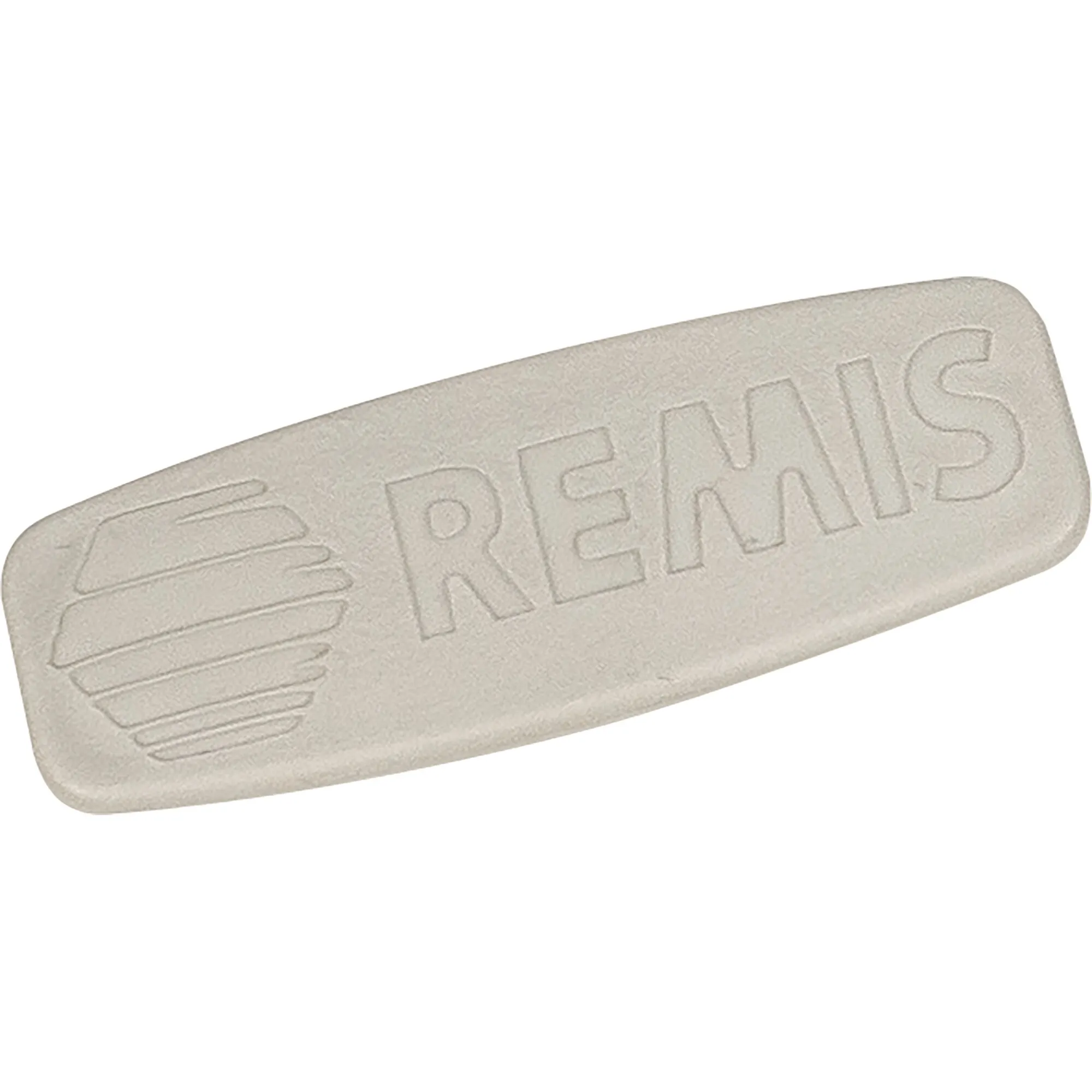 Beige Abdeckkappe für Remifront IV mit eingeprägtem Remis-Logo und abgerundeter rechteckiger Form