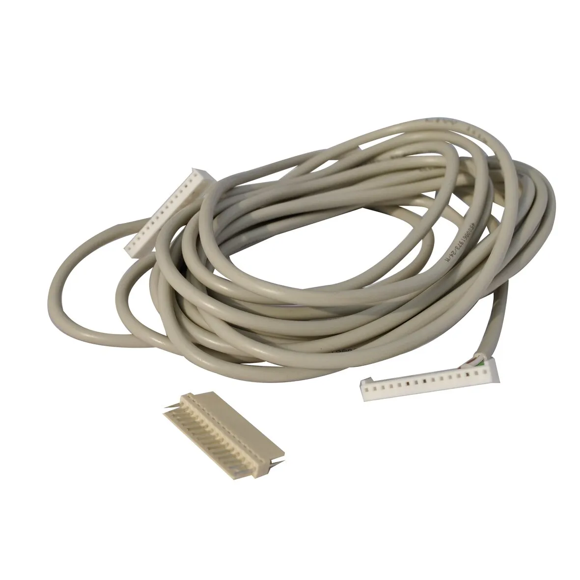 Beiges Verlängerungskabel für ZUC 2 mit langem Kabel und weißen Mehrfachsteckverbindern an beiden Enden