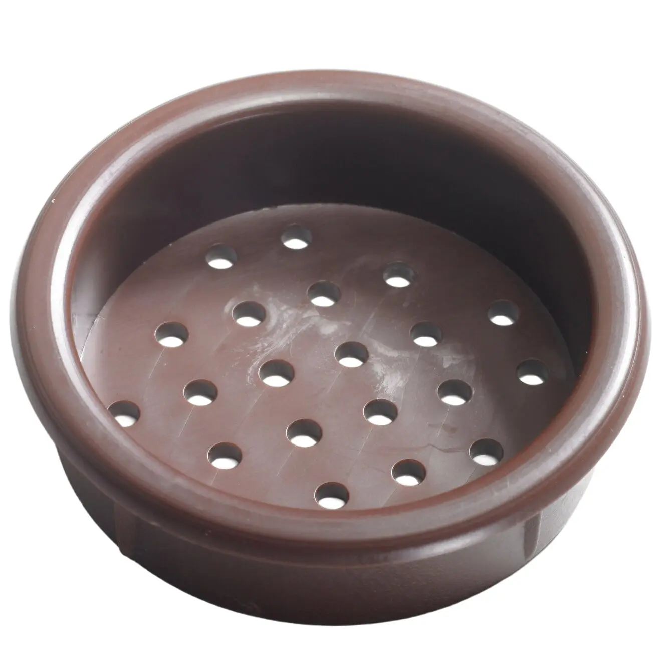 Lüftungsgitter, Kunststoff, gelocht, rund, braun, ø 39 mm