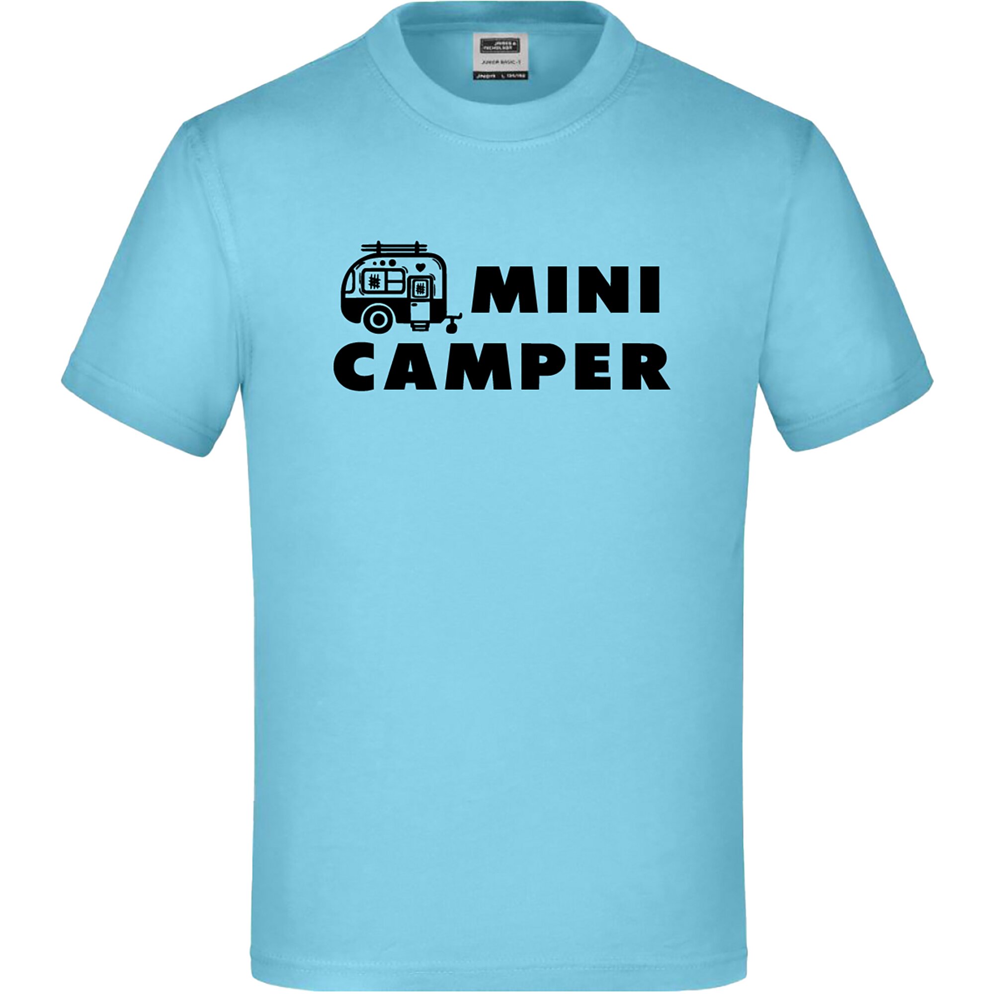 T-Shirt "Mini Camper", Hellblau, Größe 122/128