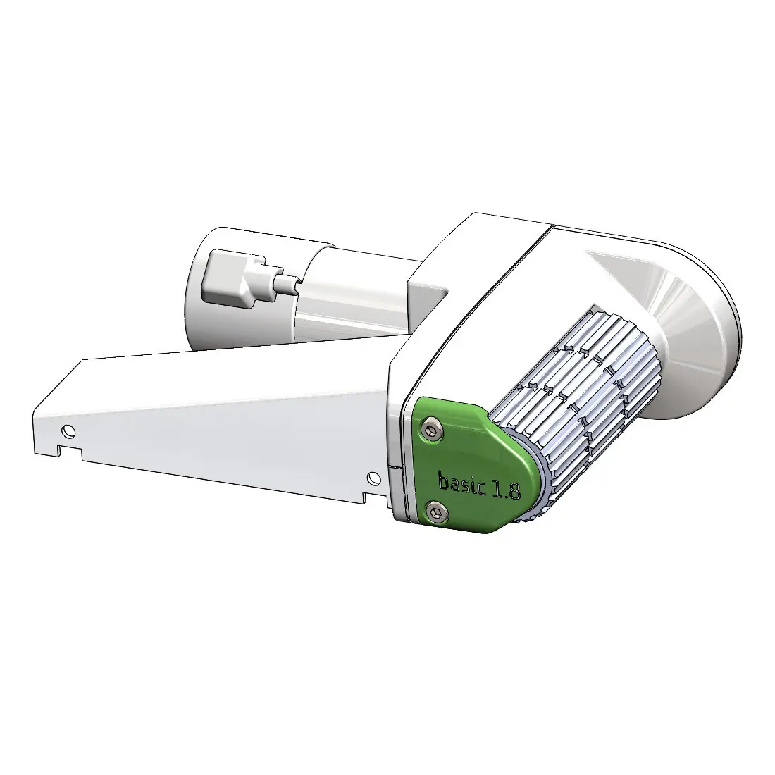 Motor/Getriebeeinheit, links