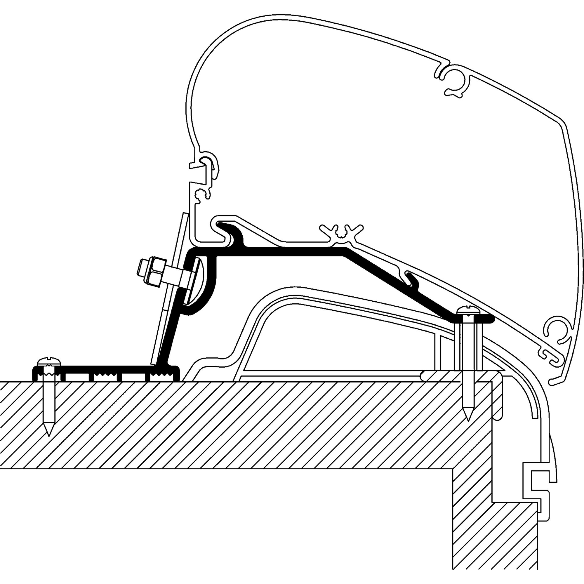 Thule Roof Adapter für Hobby Wohnwagen Premium ab Bj. 2012 zu TO Serie 6 und 9