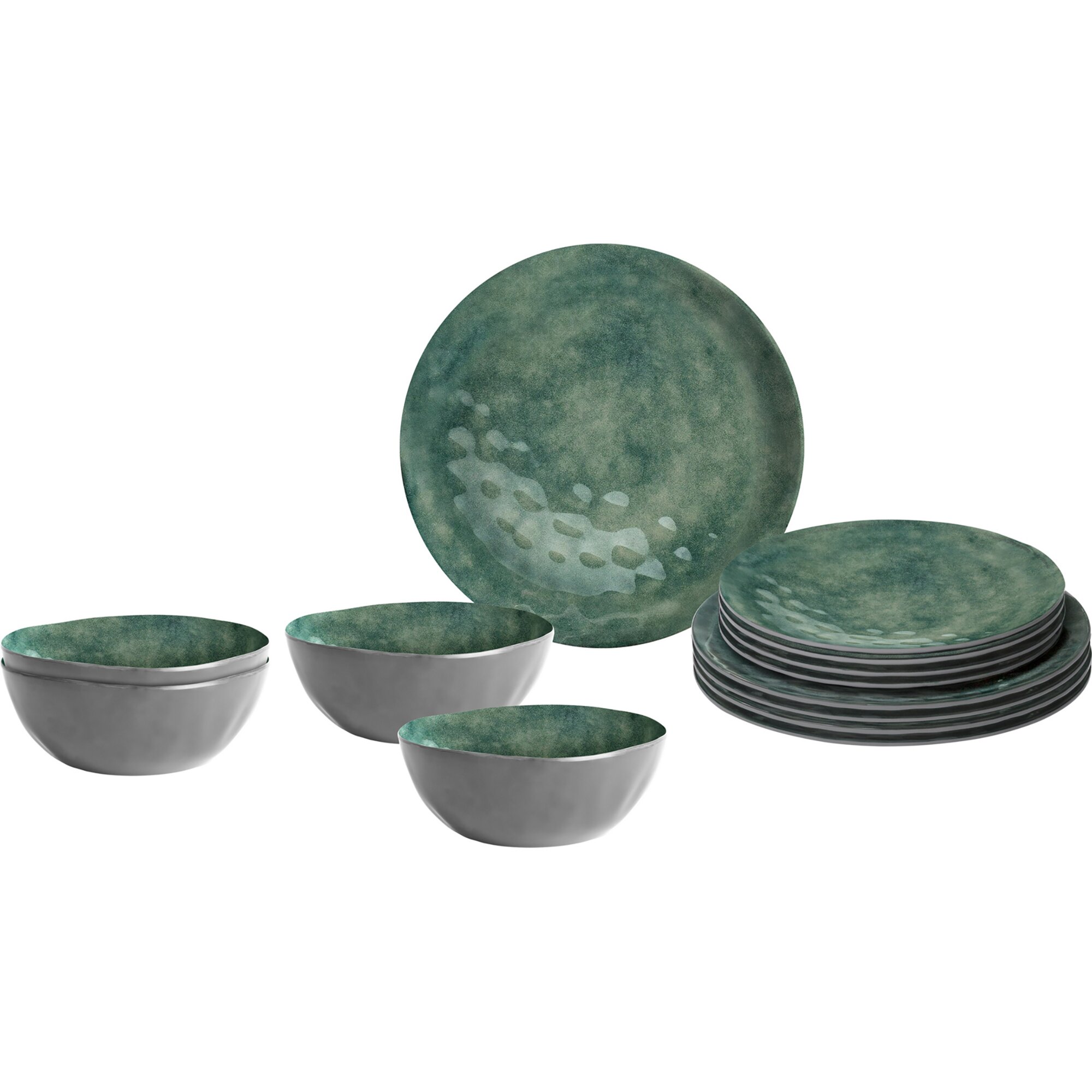 Brunner Geschirrset Venetian Sea Green, Geschirrset 12-tlg.