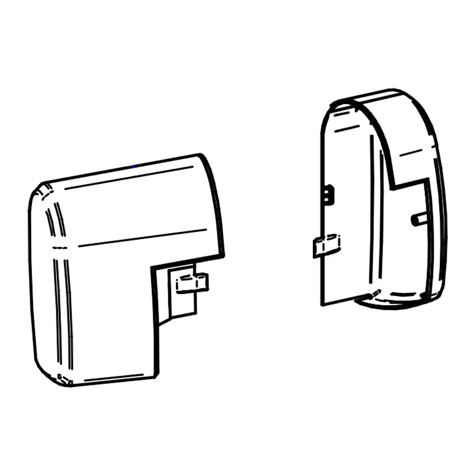 Endkappen (Motor) TO 5200 weiß, Satz links und rechts
