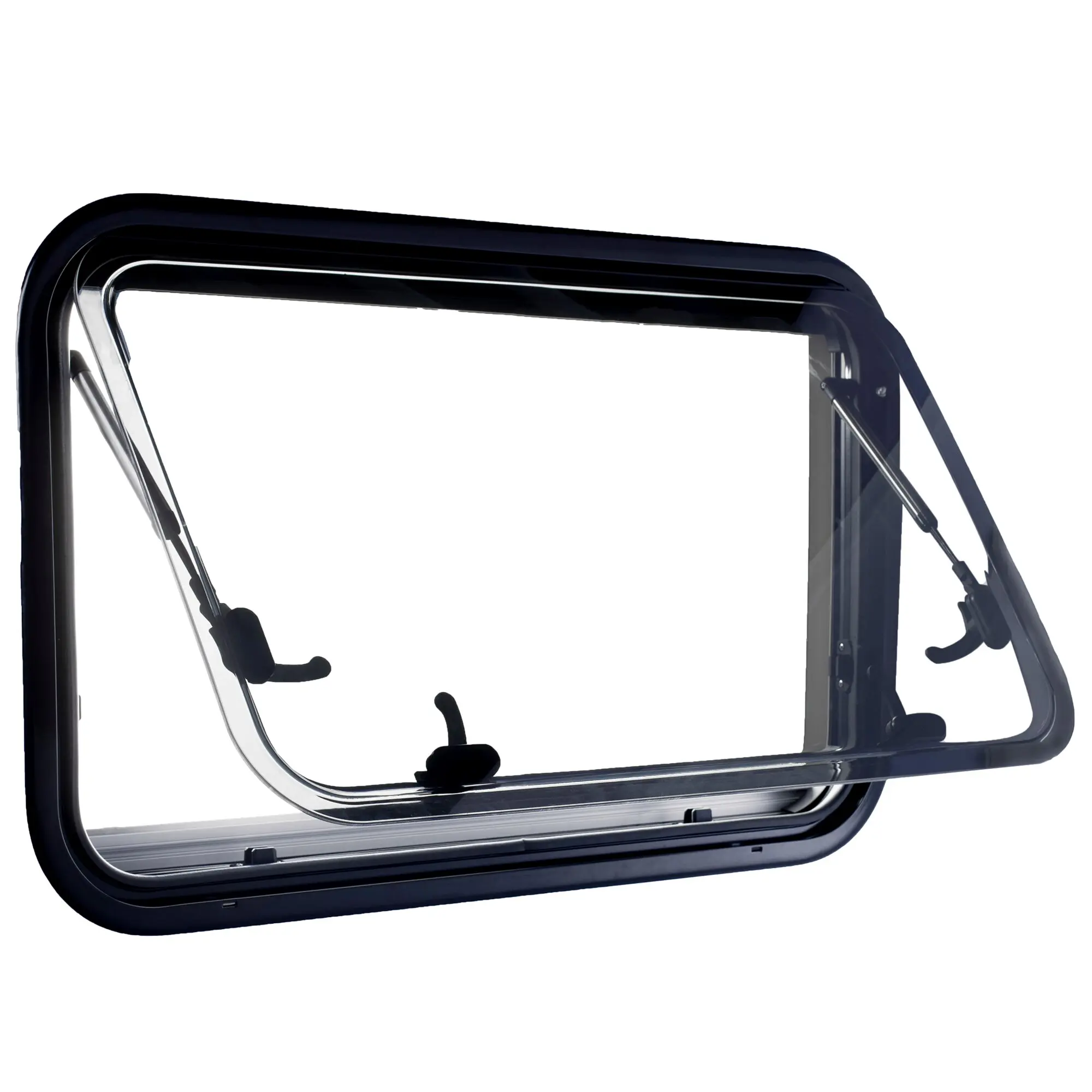 Hinged Window Bent Black, 818 x 315 mm