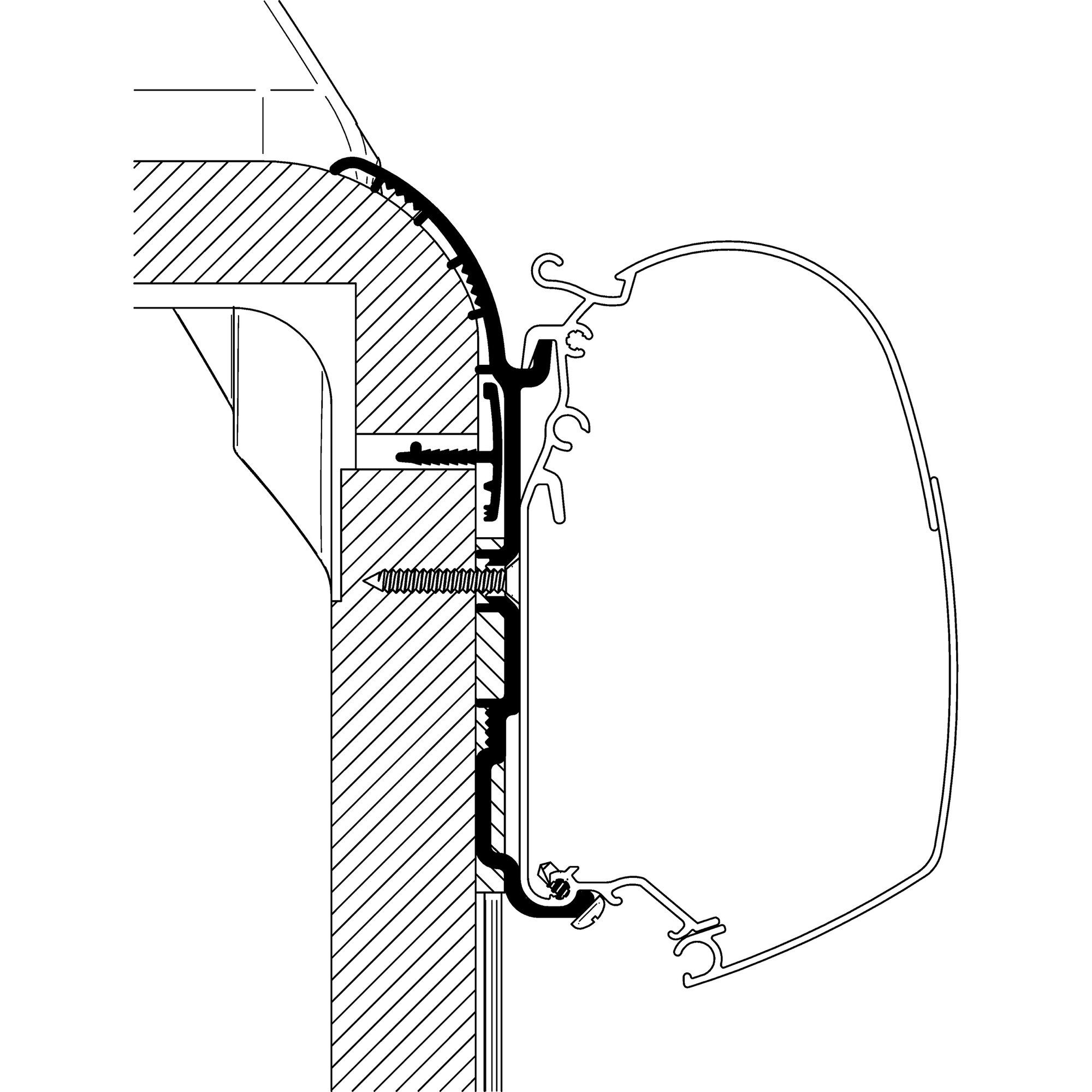 Thule Adapter für Bürstner Ixeo T680 für TO Serie 5 und 8