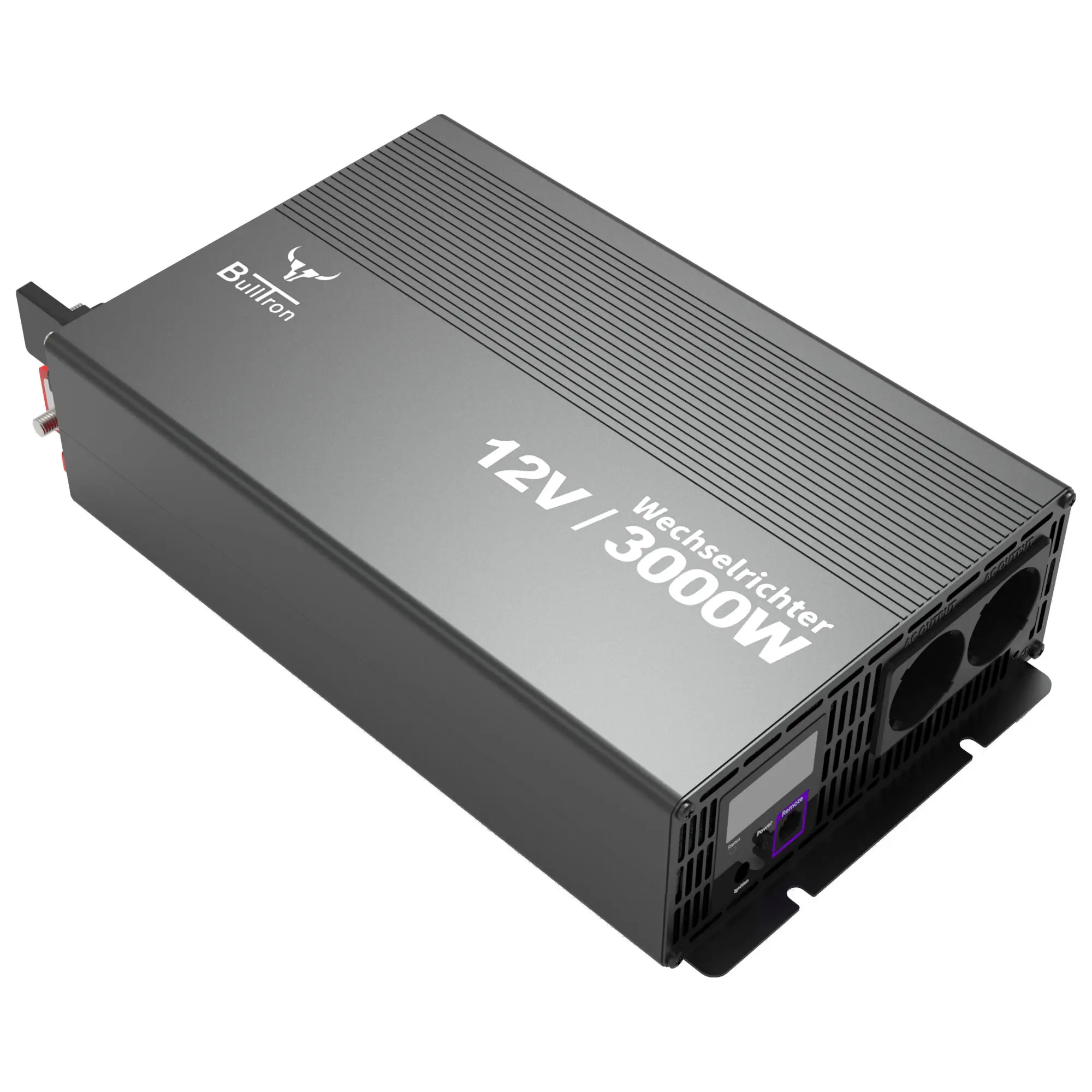 Wechselrichter mit Doppelsteckdose und Display, 3000 W