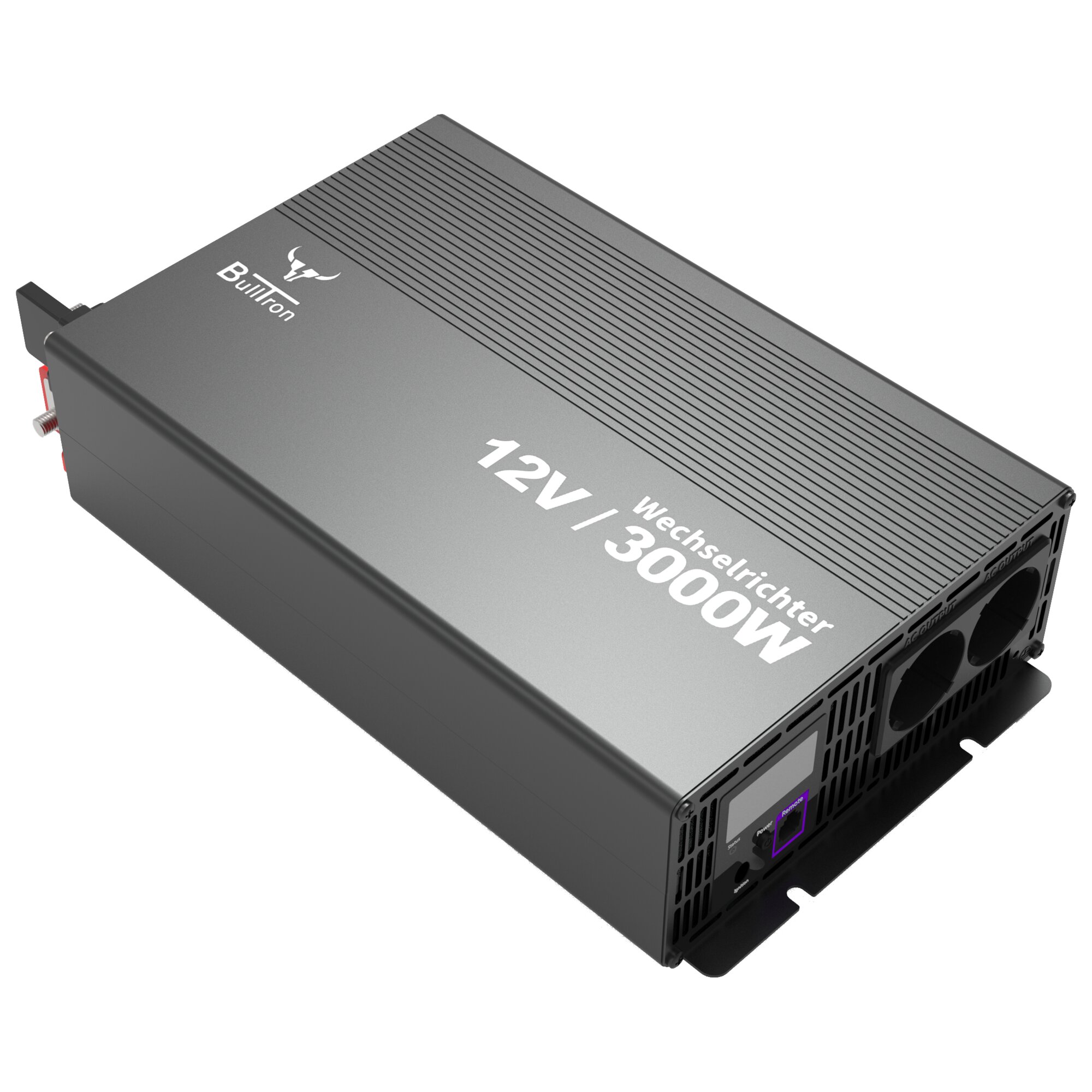 Wechselrichter mit Doppelsteckdose und Display, 3000 W