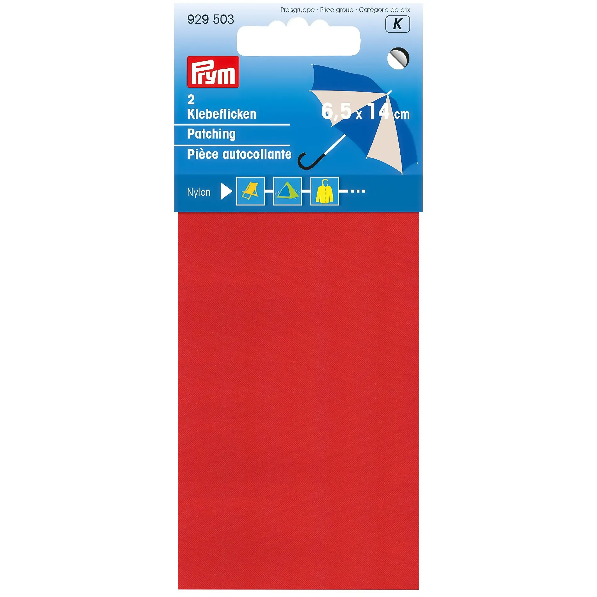 Klebeflicken aus Nylon, rot