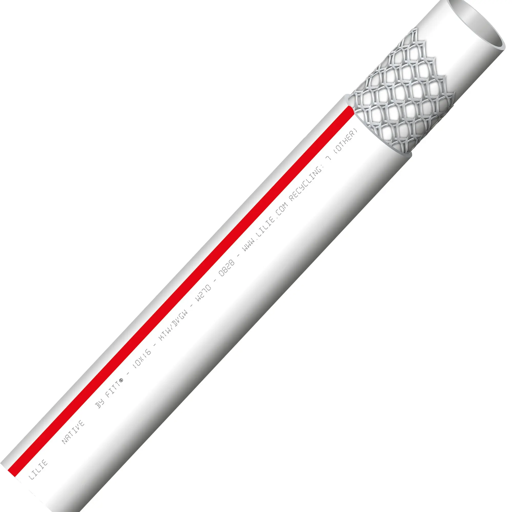 Trinkwasserschlauch WeißGELB warm, 19 x 25,7 mm, 25 m