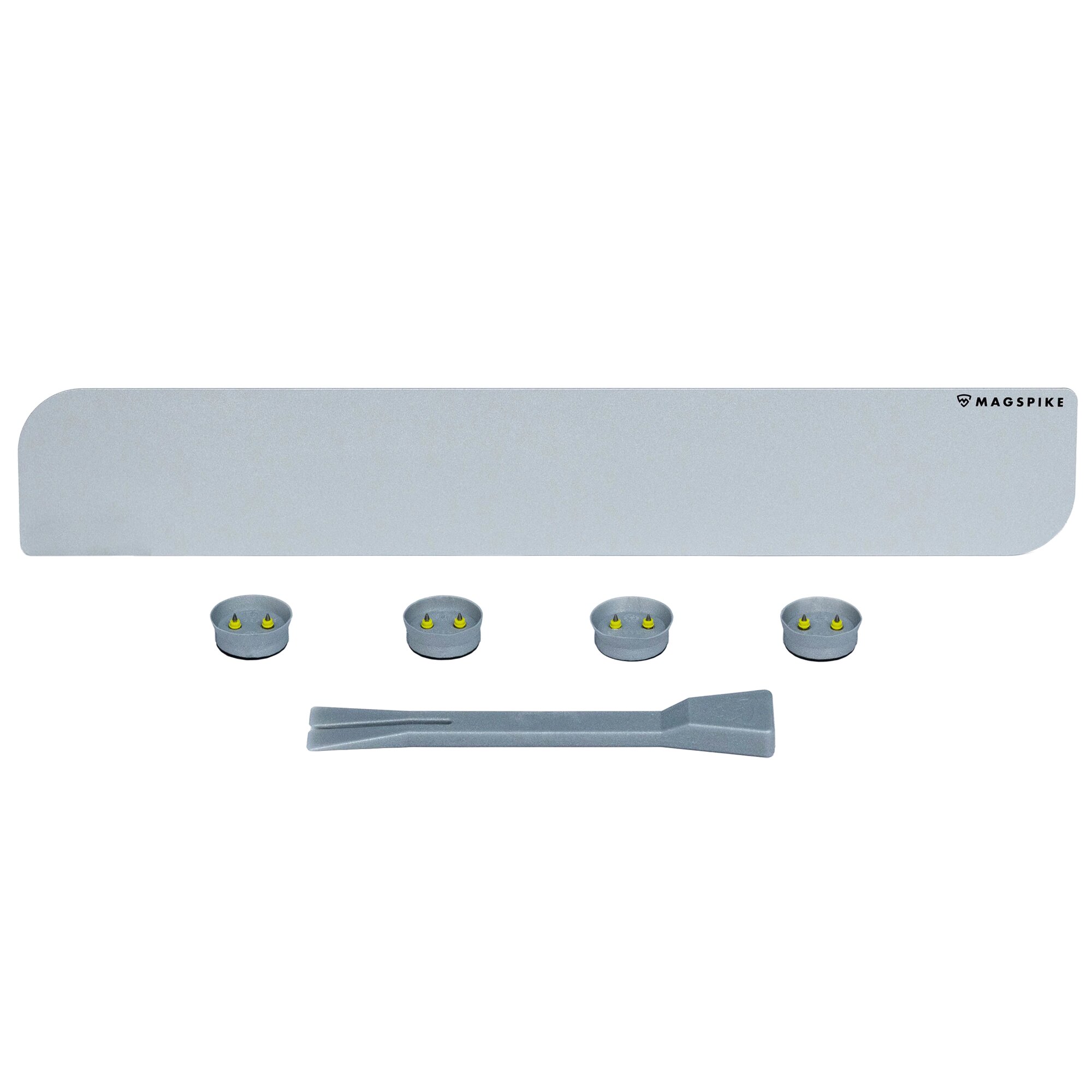 Trägerplatte mit Magnet MagSpike Set L ohne Haken, silber