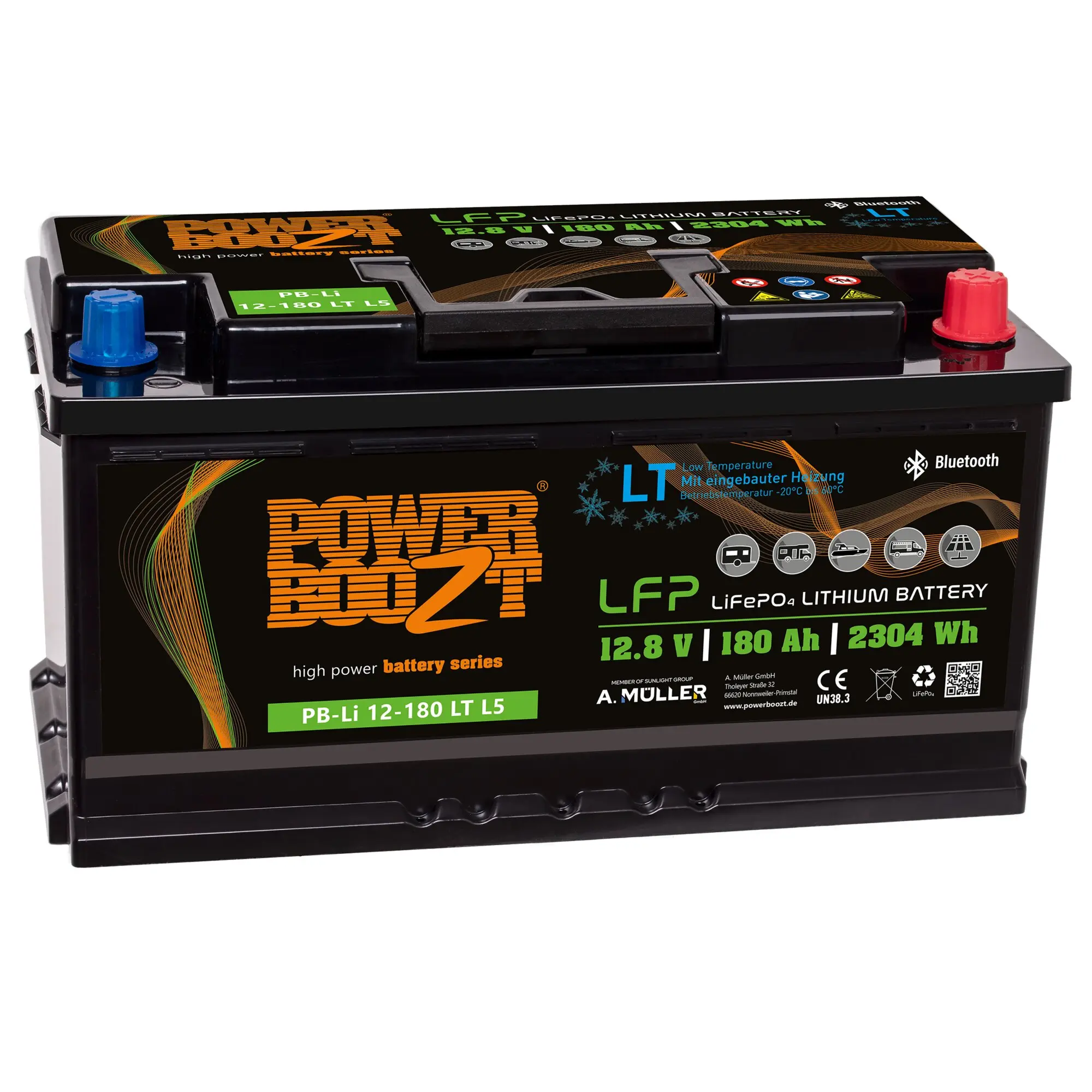 Powerboozt Lithium Cold Weather Battery, 180 Ah