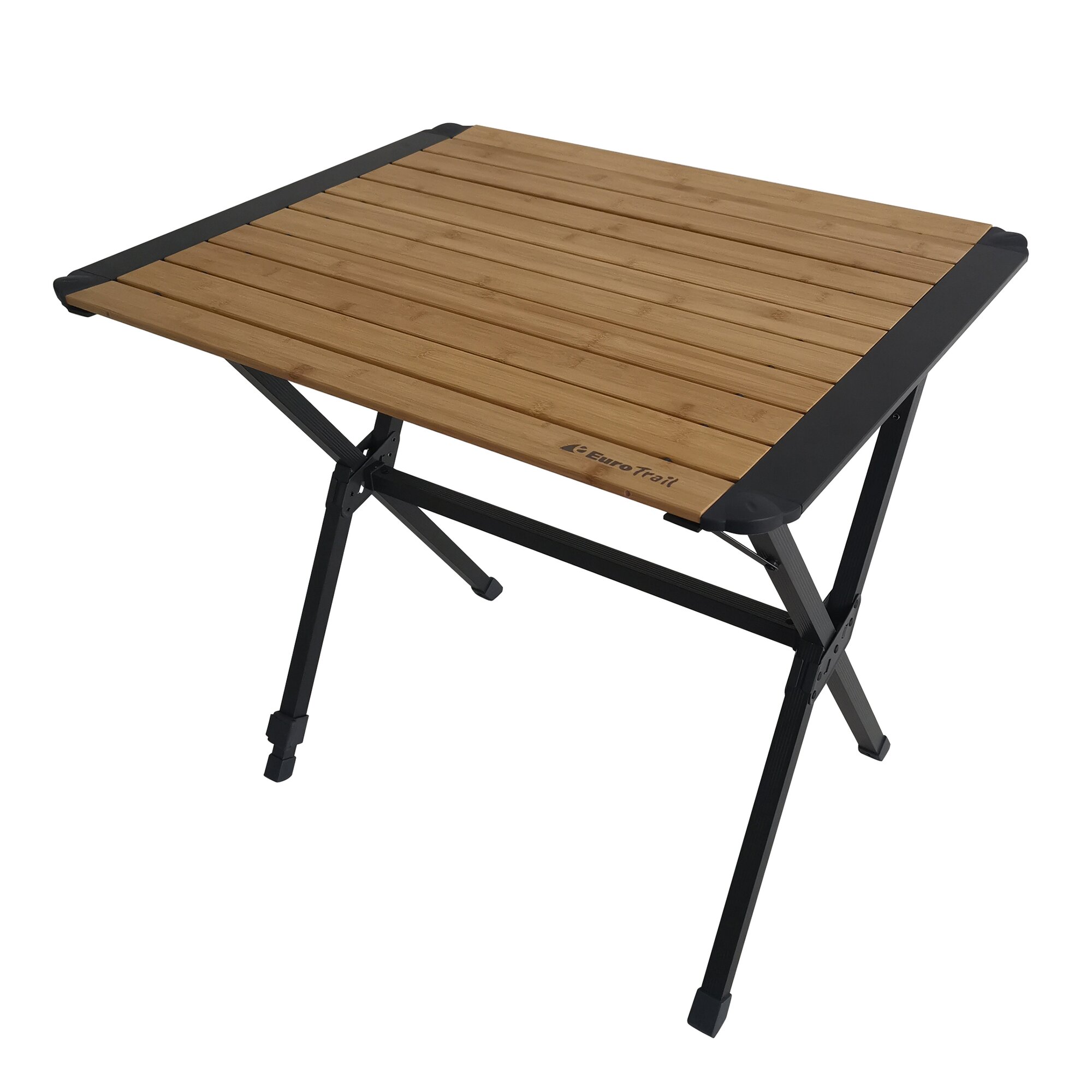 Bamboo Roll-Up Camping Table Chambery, 80 cm